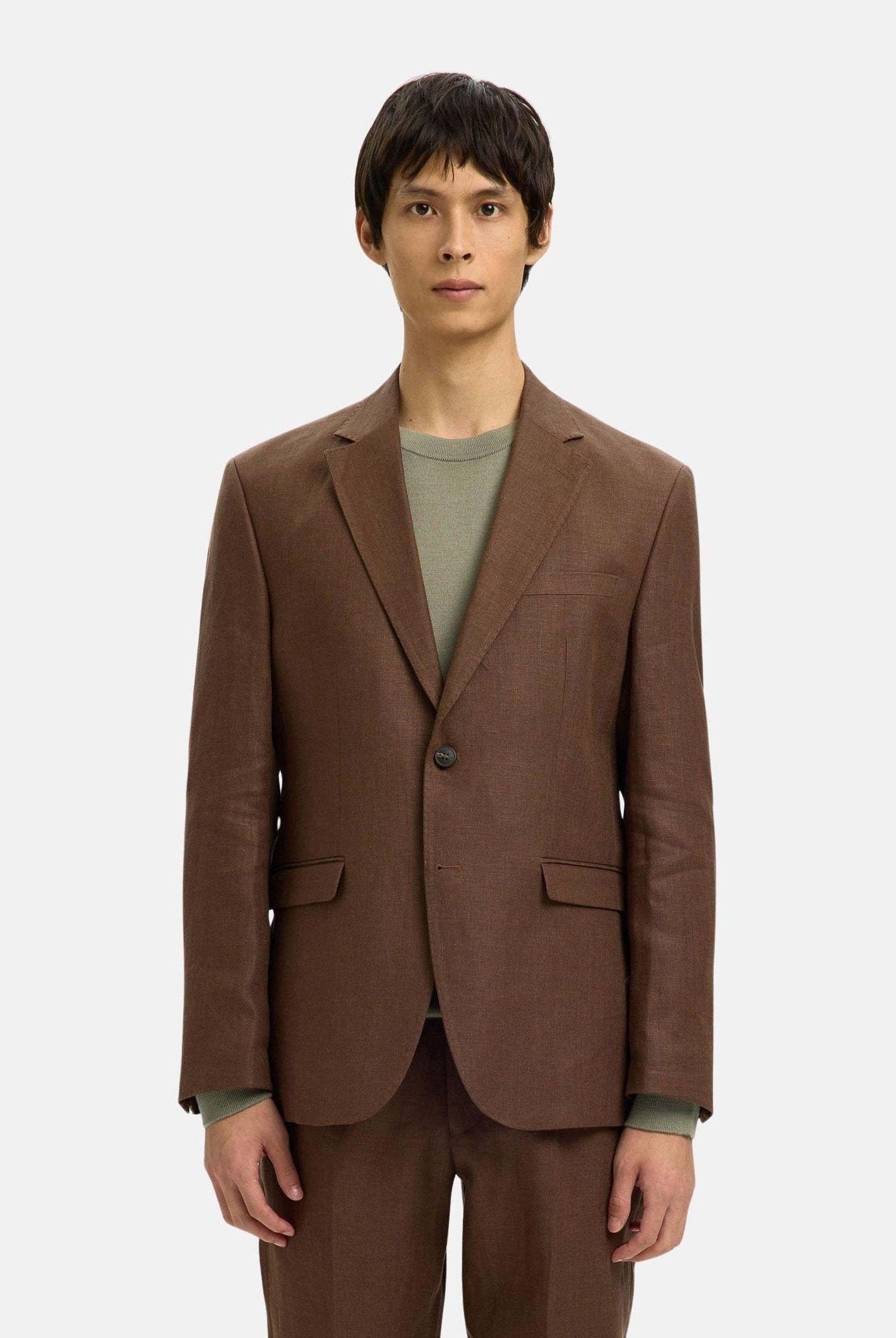 SELECTED HOMME Giacca monopetto marrone da uomo 16100654 DE SELECTED HOMME