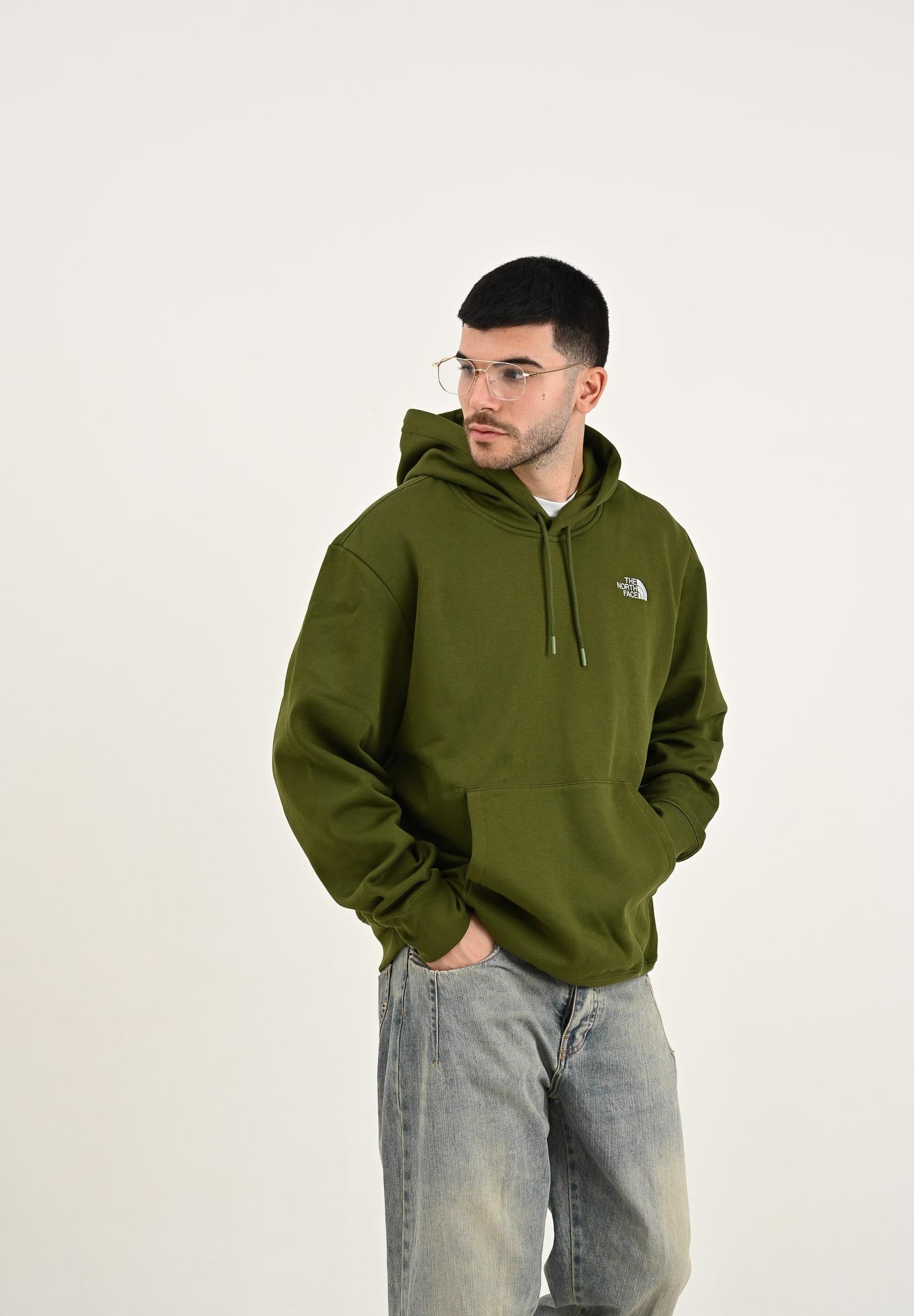 THE NORTH FACE Felpa con cappuccio Essential verde da uomo NF0A89ESBRI1 THE NORTH FACE