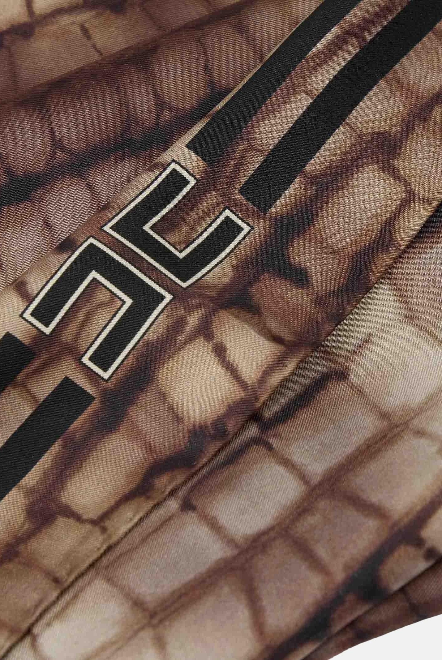 ELISABETTA FRANCHI Foulard quadrato cacao da donna realizzato in twill di seta FO24L61E2 644 ELISABETTA FRANCHI