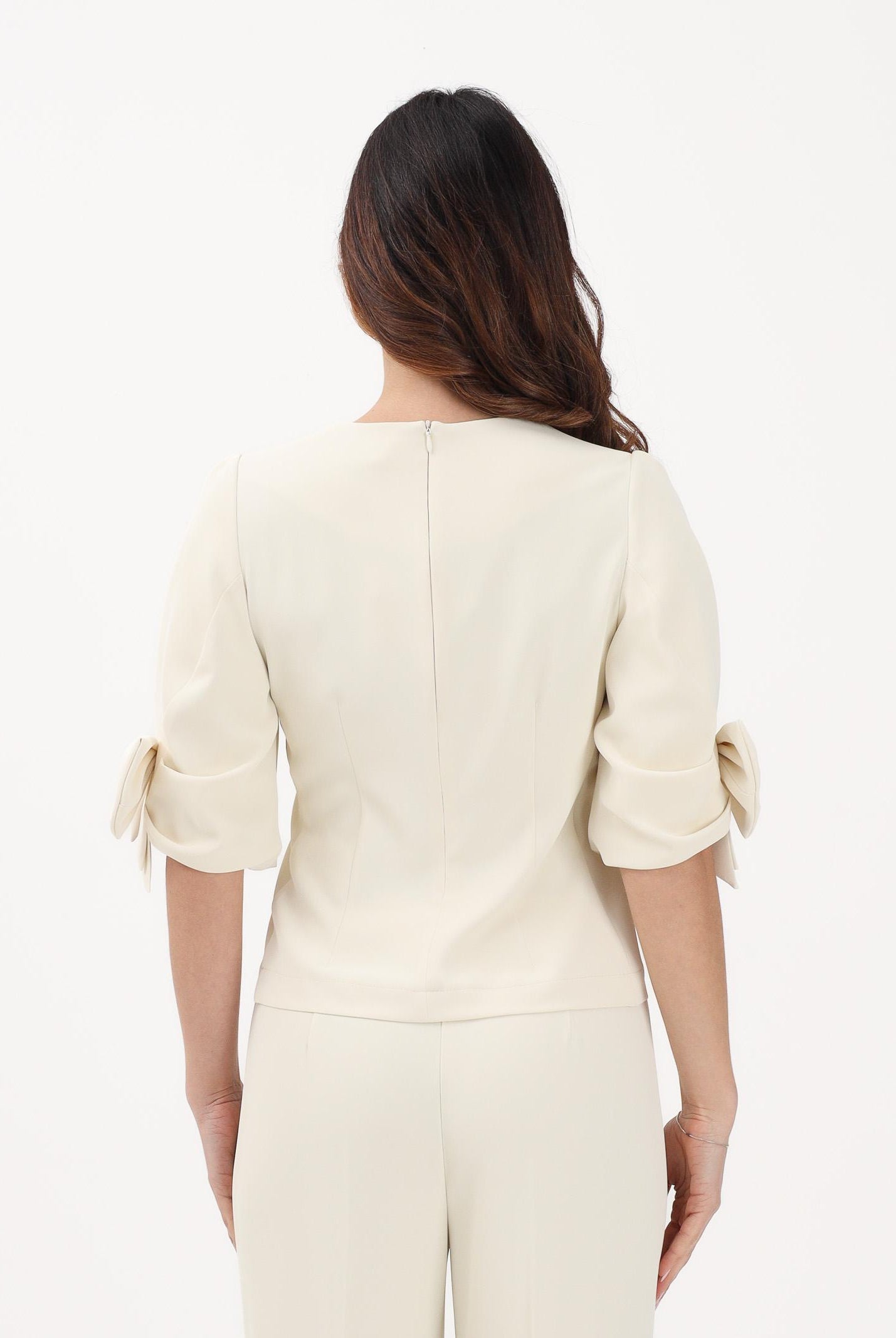 VICOLO Blusa burro da donna con fiocco applicato TAB0245 ABU04 VICOLO