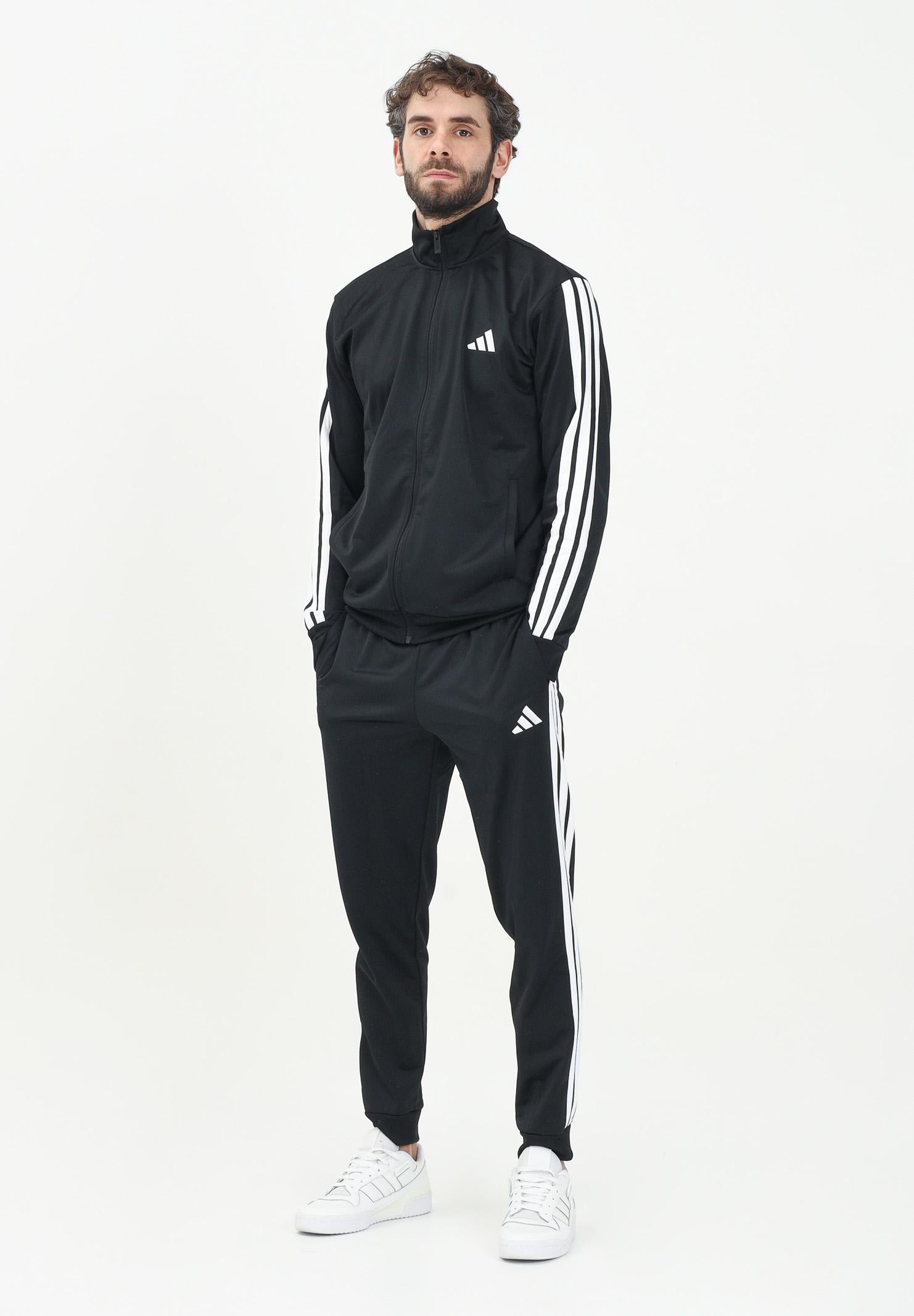 ADIDAS PERFORMANCE Tuta Basic 3-Stripes Tricot nera da uomo JI8858 . ADIDAS PERFORMANCE