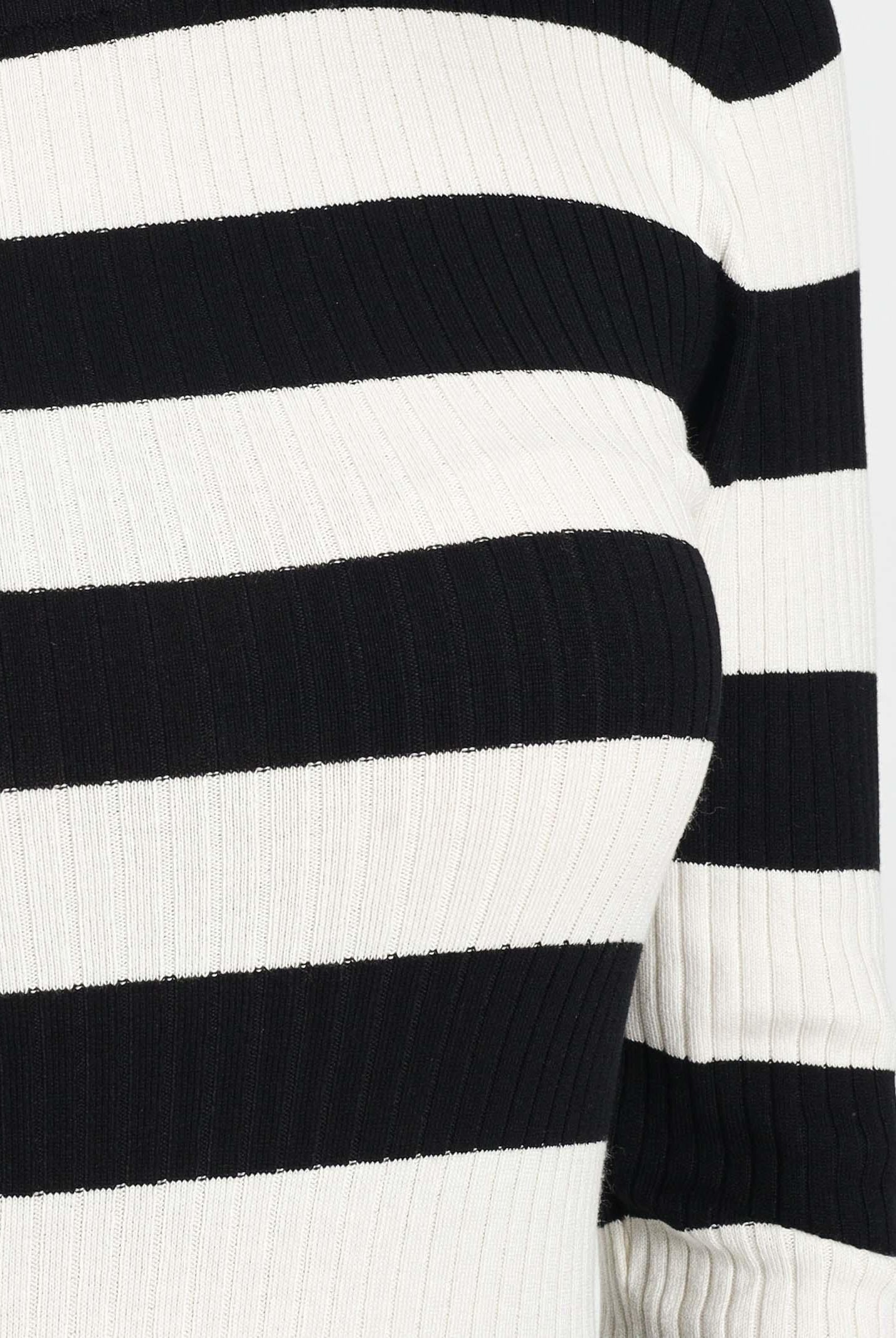 JDY Maglioncino girocollo a righe nere e panna da donna 15277223 Black JDY