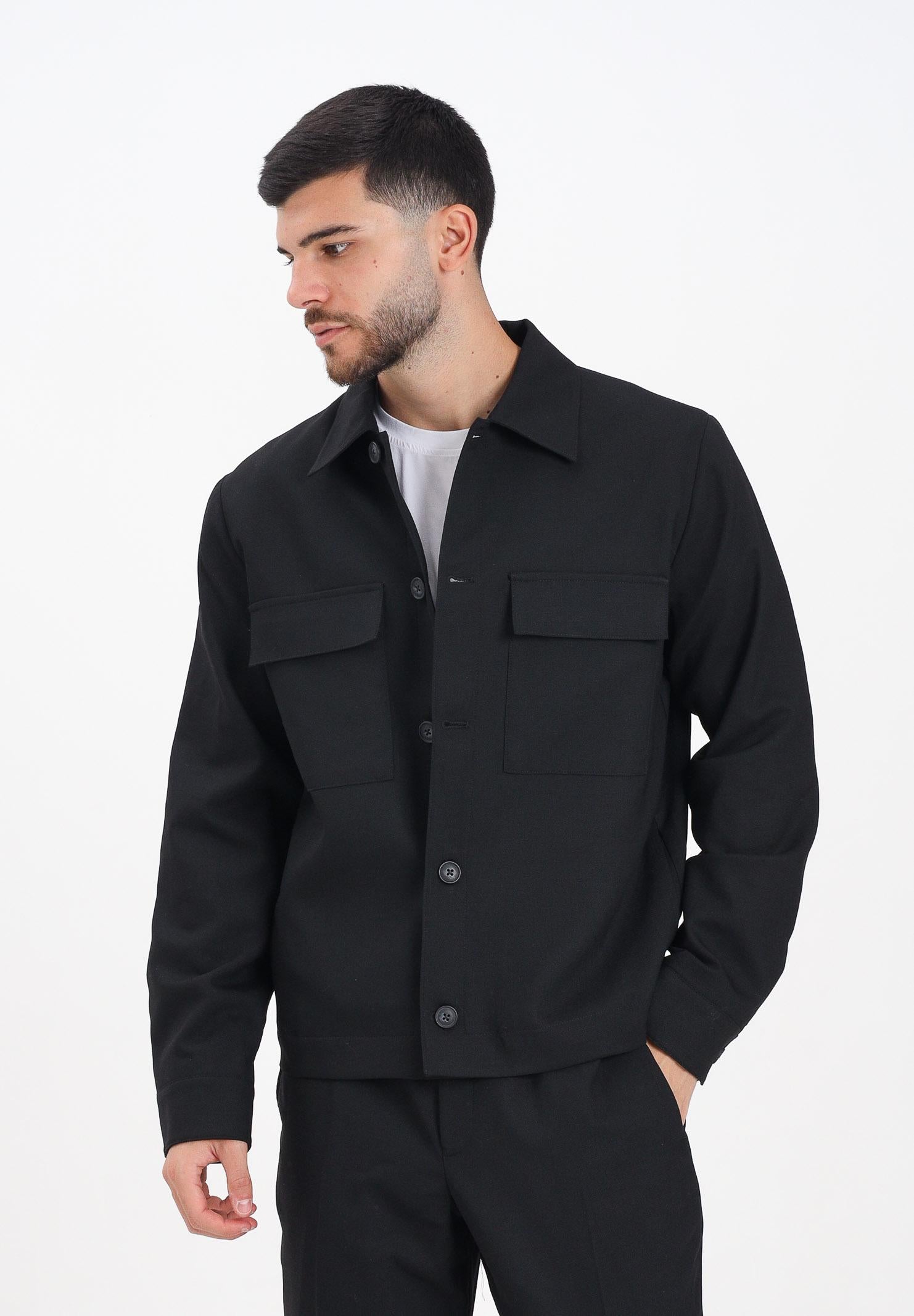 SELECTED HOMME Camicia a manica lunga nera da uomo 16095796 Black SELECTED HOMME