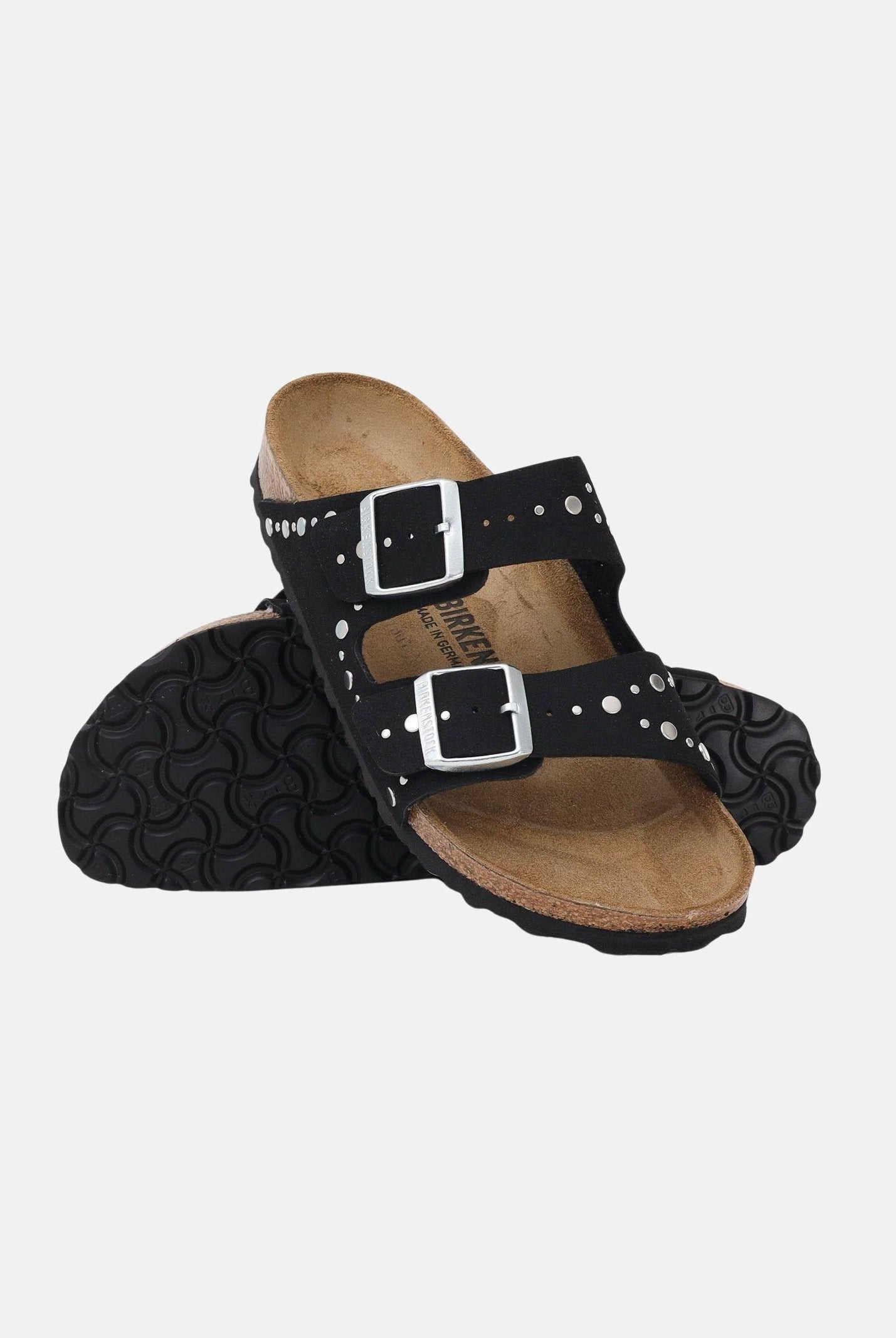 BIRKENSTOCK Ciabatte Arizona Rivet Border nere da donna 1031646 . BIRKENSTOCK