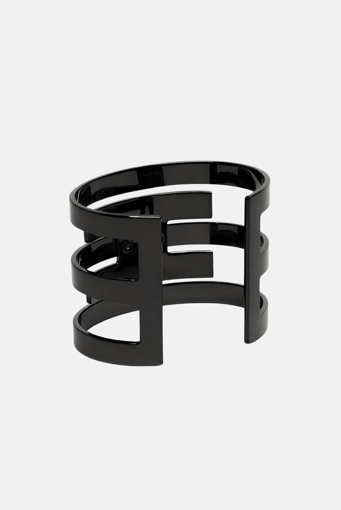 ELISABETTA FRANCHI bracciale rigido con fasce Nere da donna. BC36B63E2 110 ELISABETTA FRANCHI
