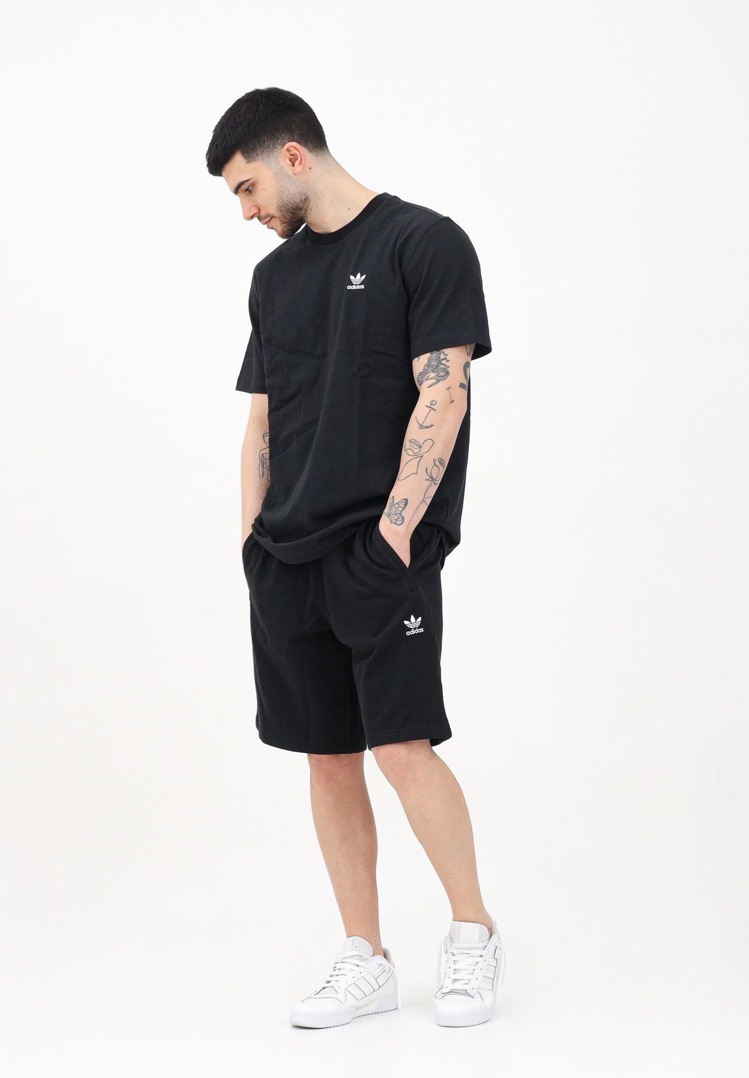 ADIDAS ORIGINALS Shorts sportivo Essentials Trefoil nero da uomo IY8520 . ADIDAS ORIGINALS
