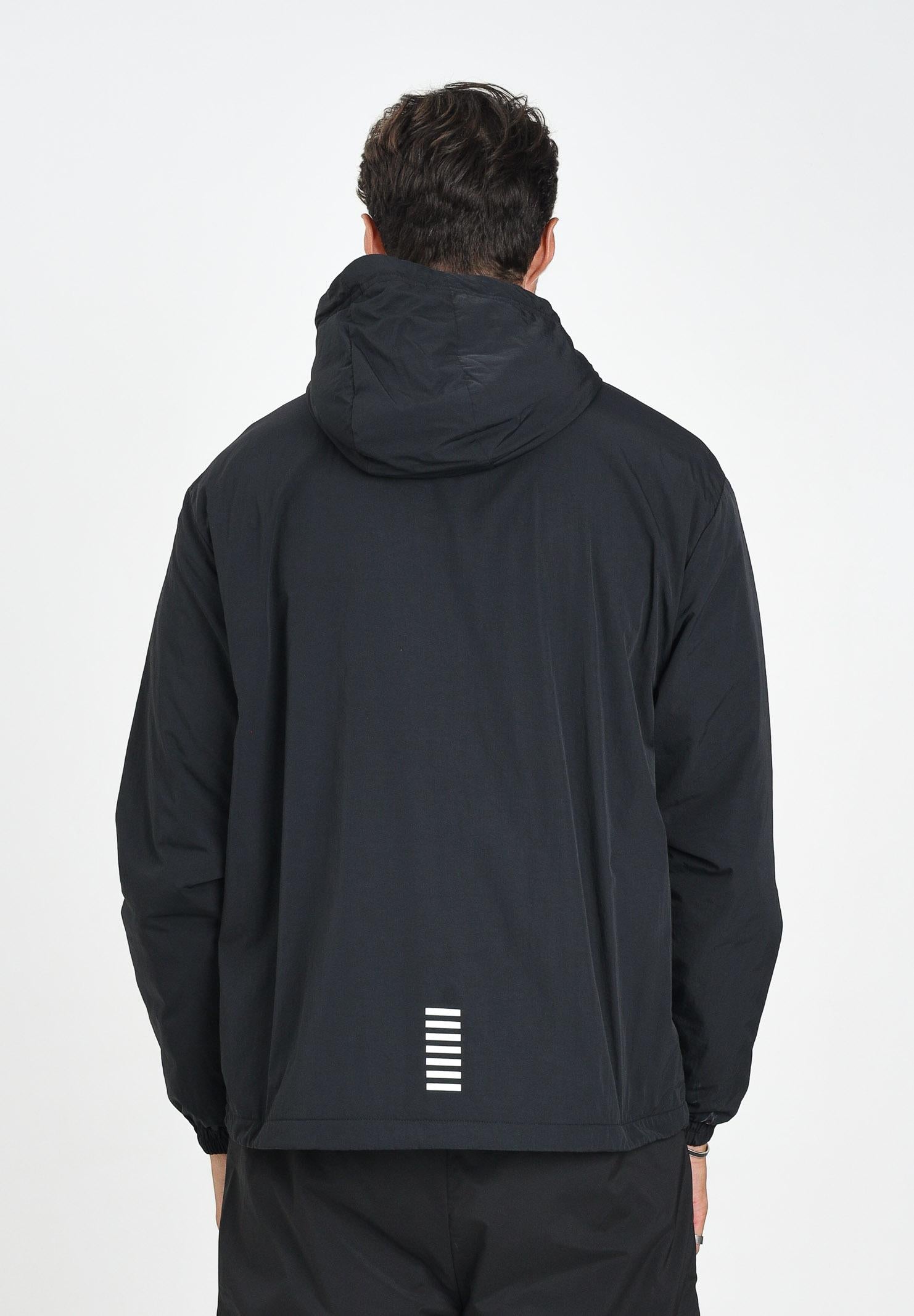 EA7 Giacca a vento nera da uomo con logo 7M000790AF13190 UC001 EA7