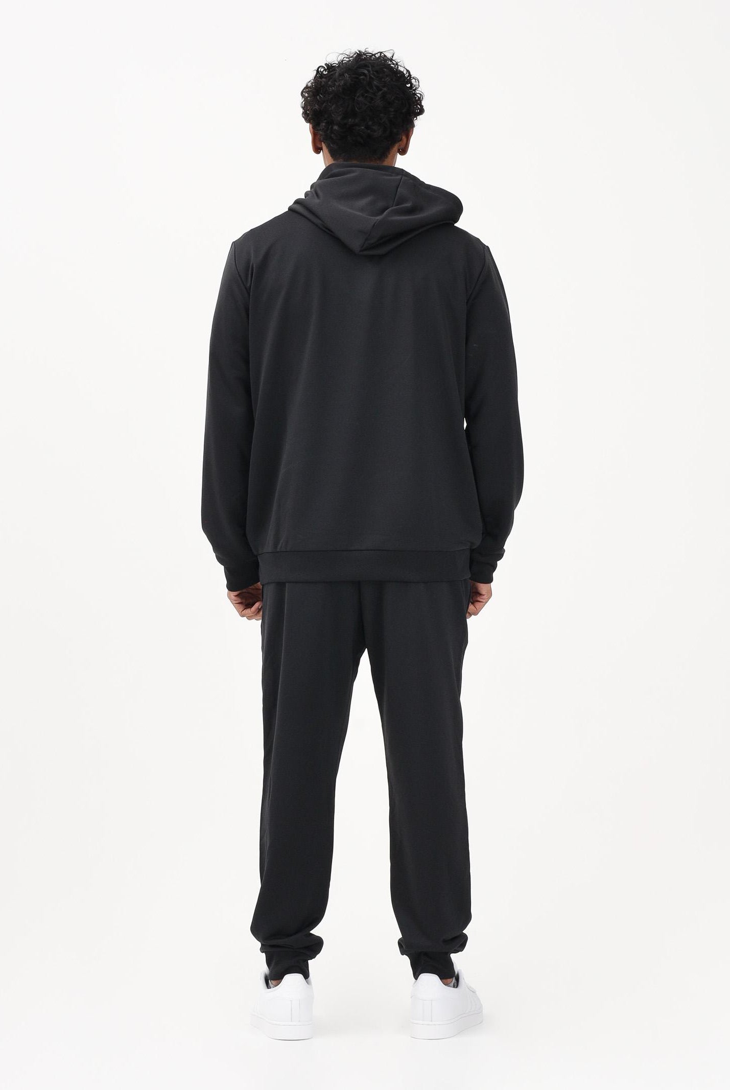 ADIDAS PERFORMANCE Tuta Big Logo French Terry nera da uomo JX5551 . ADIDAS PERFORMANCE