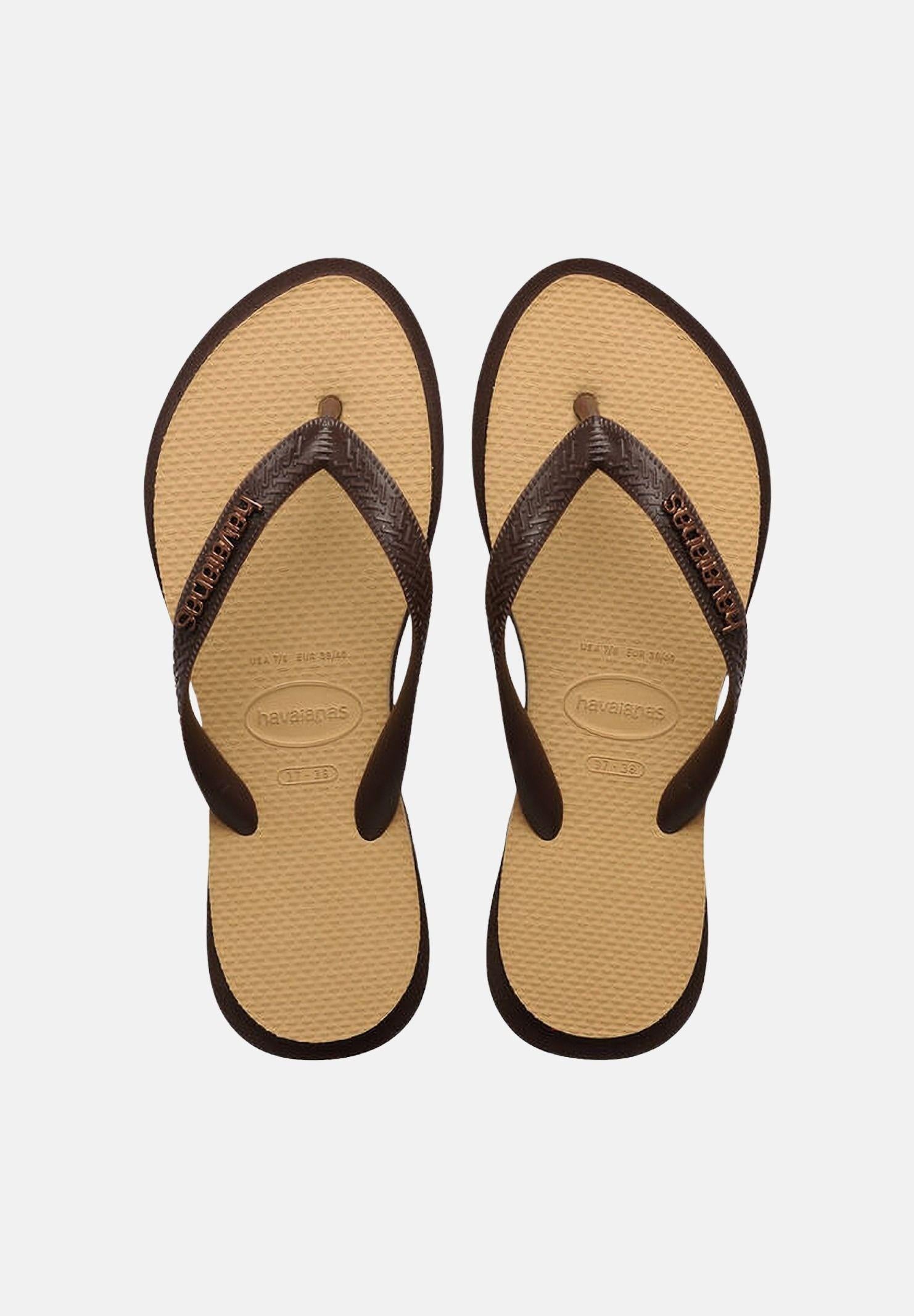 HAVAIANAS Infradito Top Point Fusion marroni e oro da donna 4150172 1859 HAVAIANAS