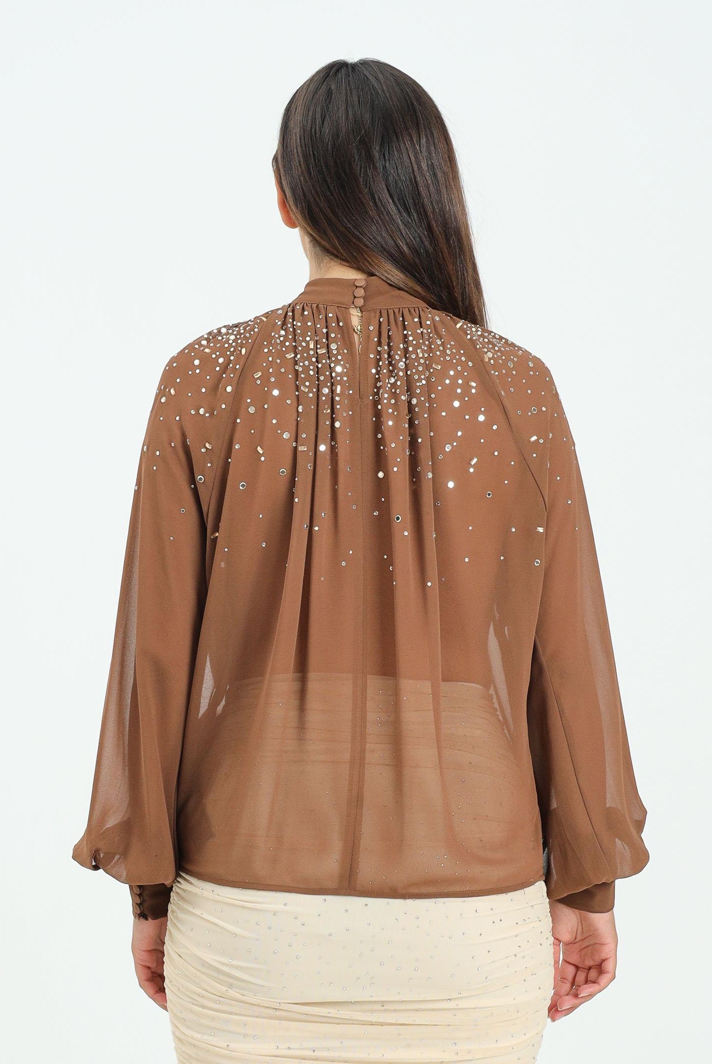 ALMA SANCHEZ Blusa Botes nocciola da donna AS2526030G 128 ALMA SANCHEZ