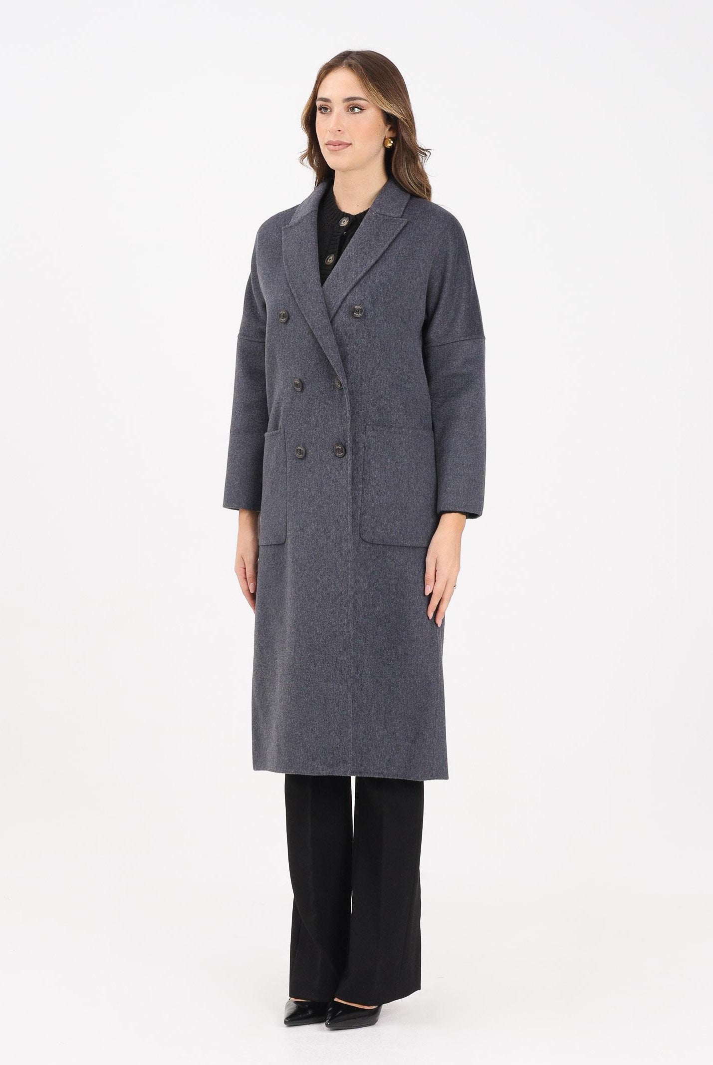 VICOLO Cappotto lungo grigio da donna TF0001 A195 VICOLO
