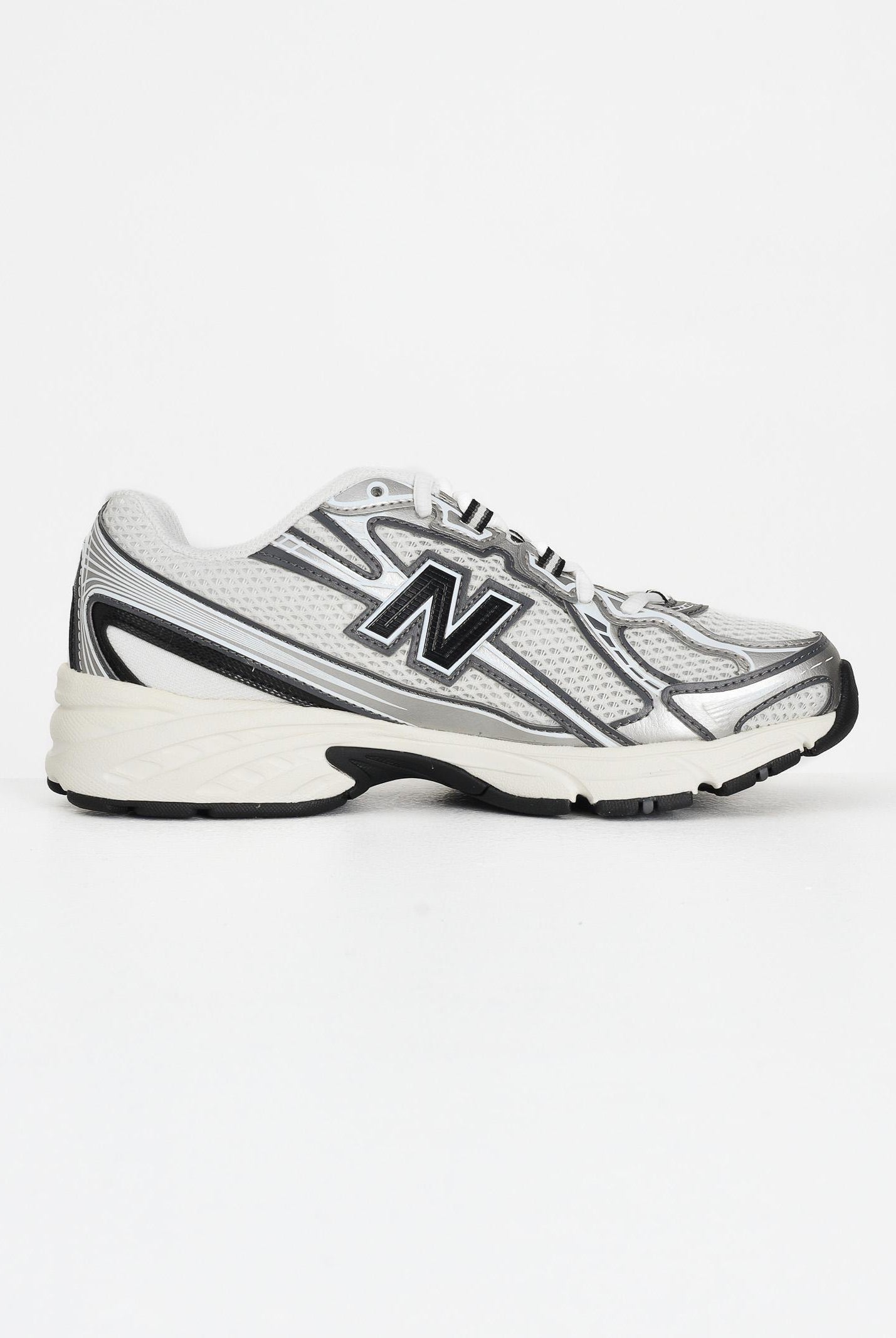 NEW BALANCE Sneakers 740 bianche, argento e nere da uomo U740BK2 . NEW BALANCE