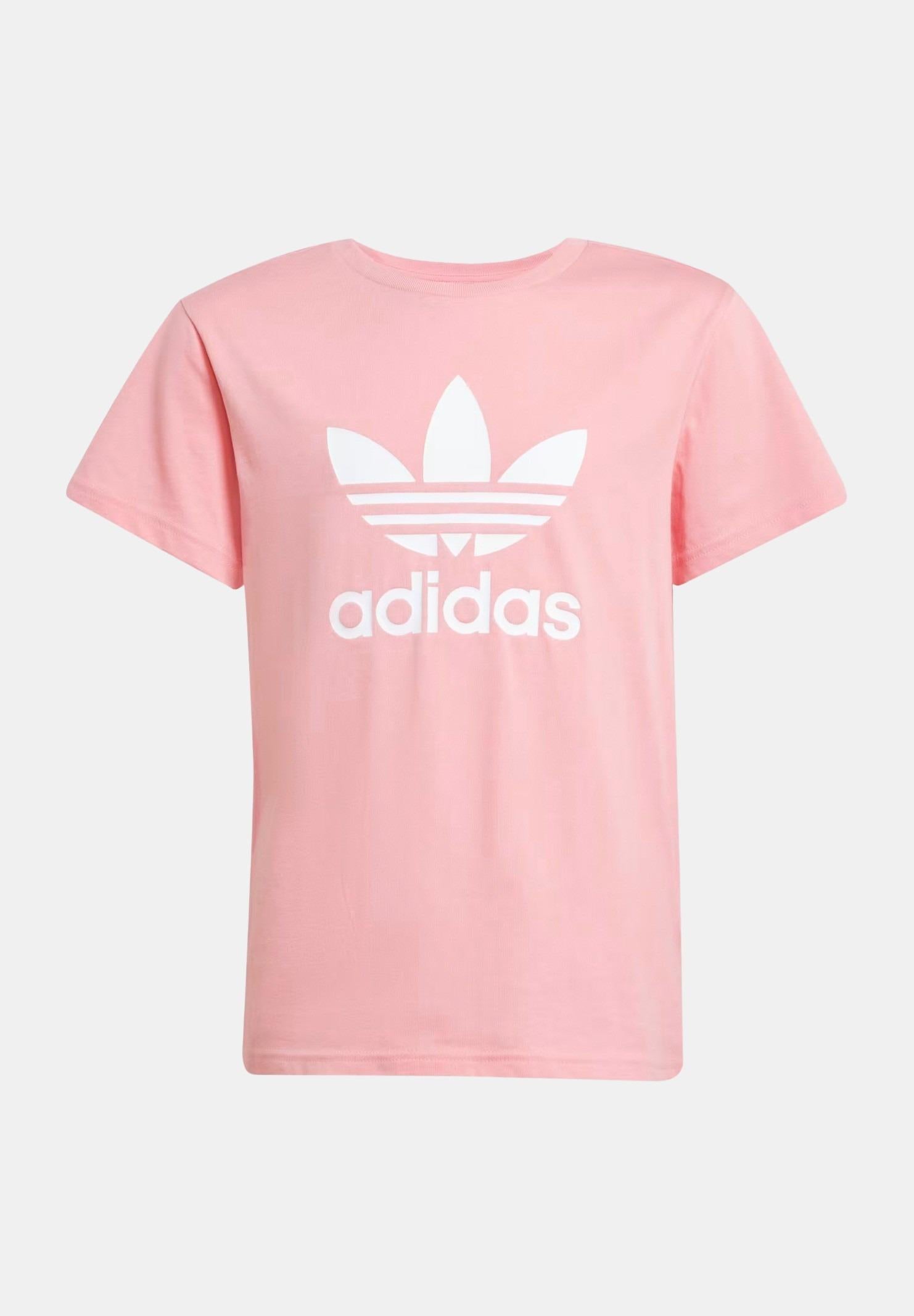 ADIDAS ORIGINALS T-shirt a manica corta Adicolor Trefoil rosa da bambina JC9188 ADIDAS ORIGINALS