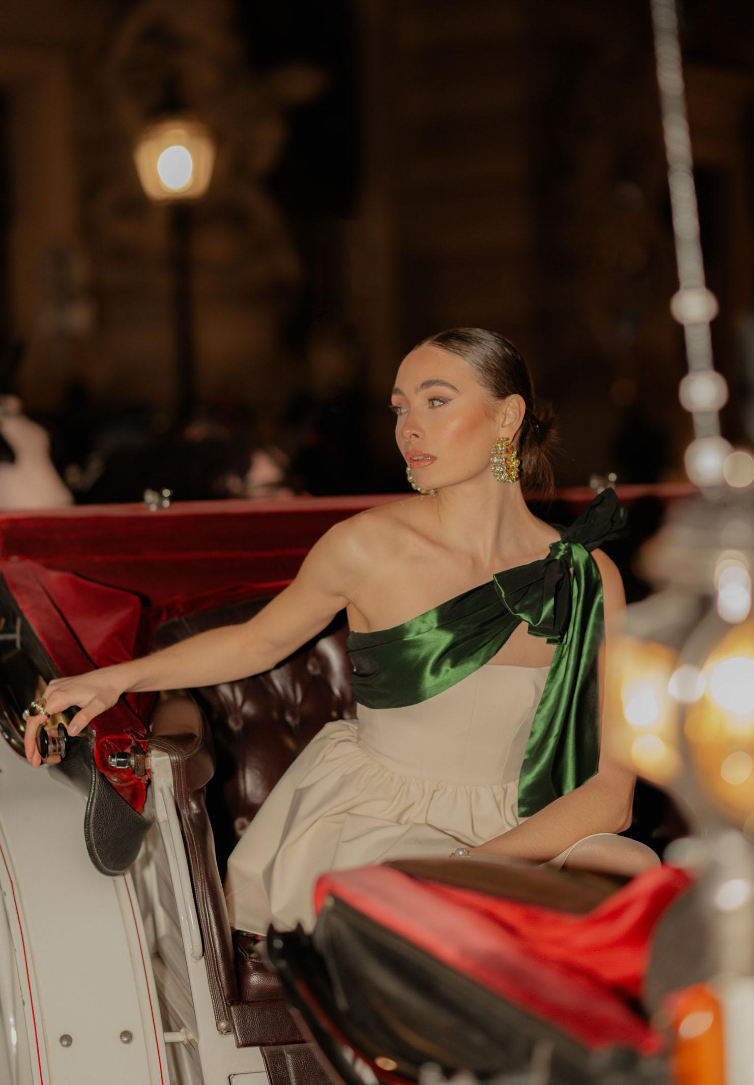 SANTAS Abito corto GRÂCE panna da donna PV2617 PAVE SANTAS