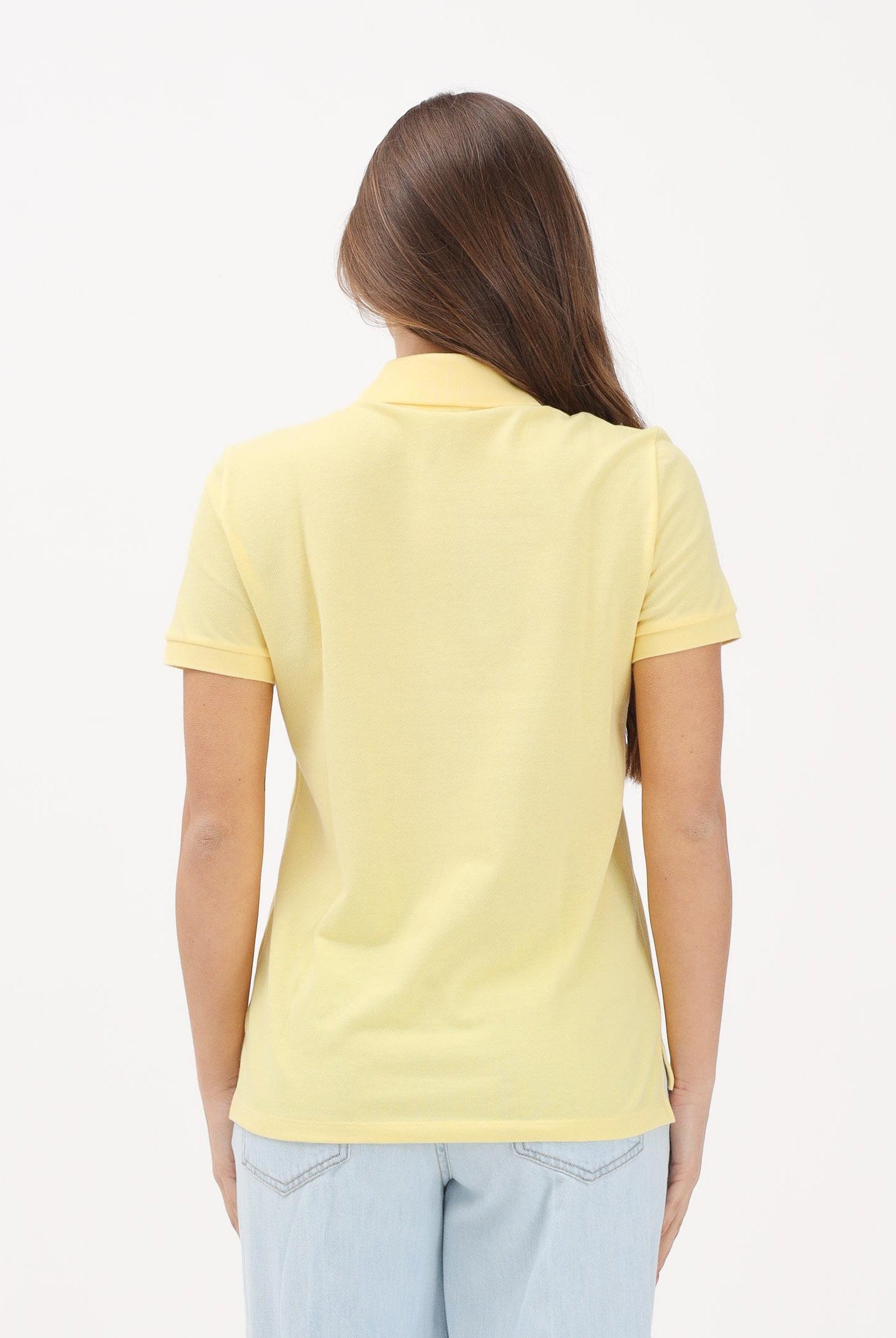LACOSTE Polo a manica corta gialla da donna PF7839 107 LACOSTE