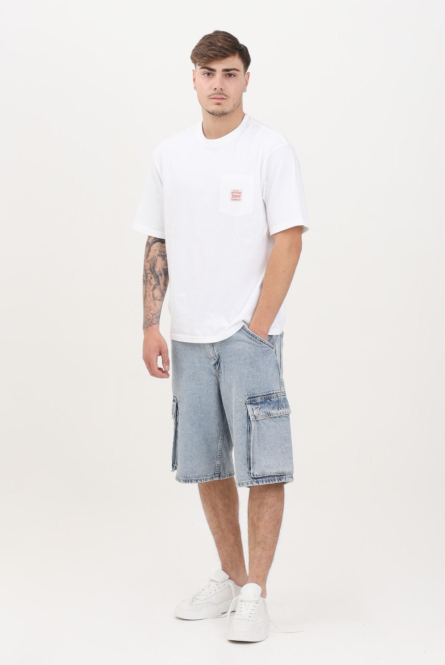 LEVI'S® Shorts 478™ Baggy Cargo in denim chiaro da uomo 001GU-0004 . LEVI'S®