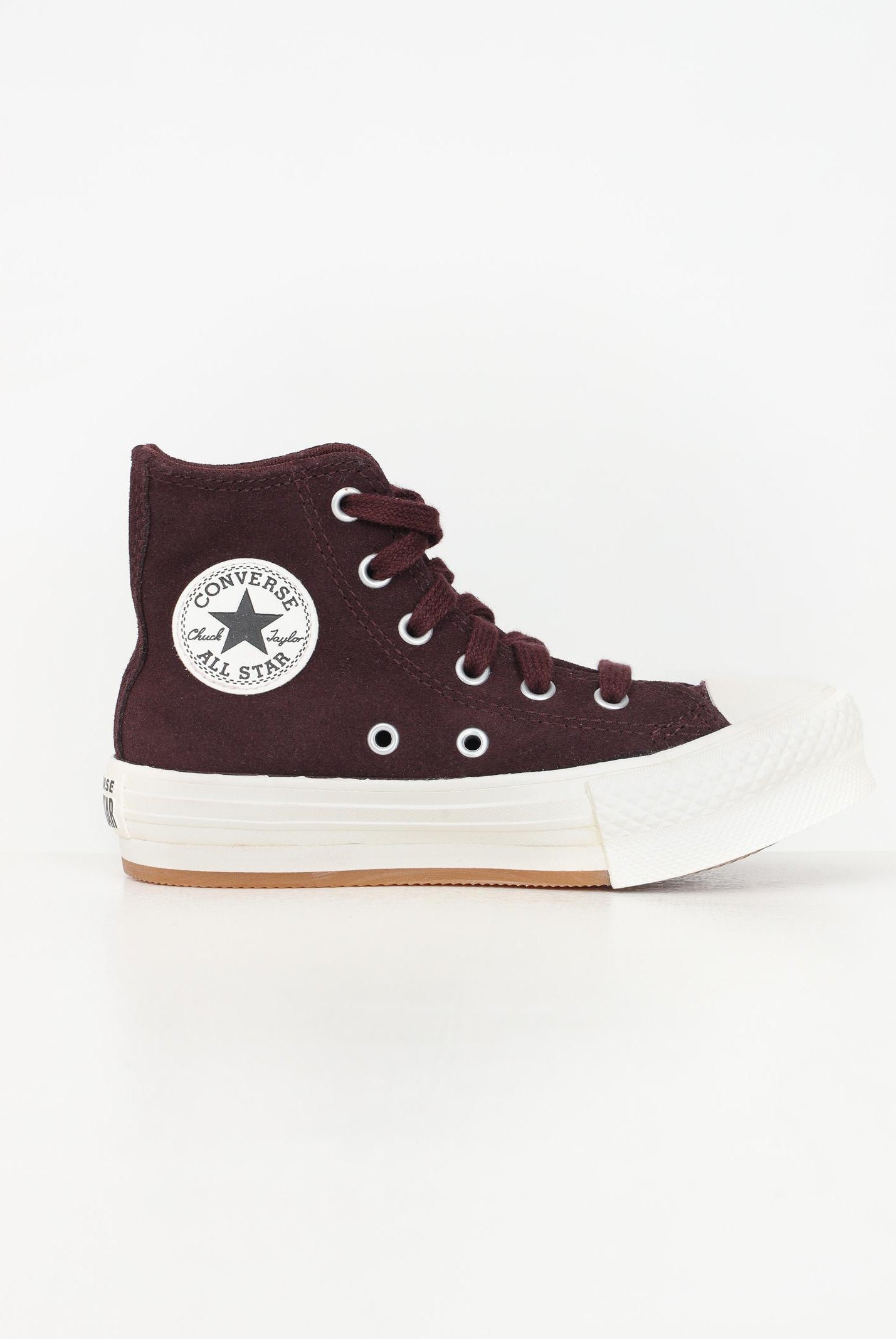 Sneakers Chuck Taylor All Star EVA Lift Platform Suede bordeaux da bambina A11597C CONVERSE
