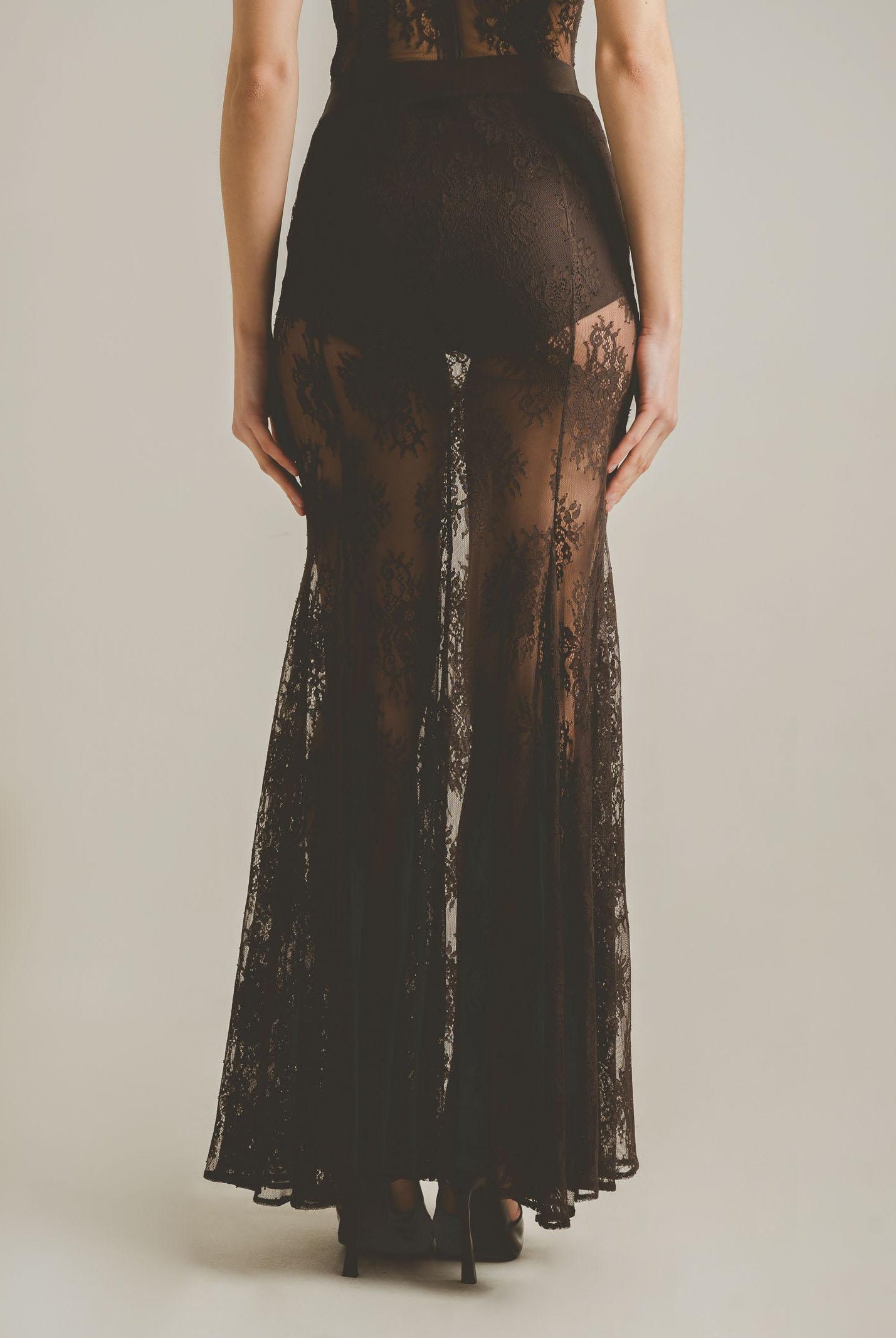 SANTAS Gonna lunga NUIT marrone da donna PV2628 MA SANTAS