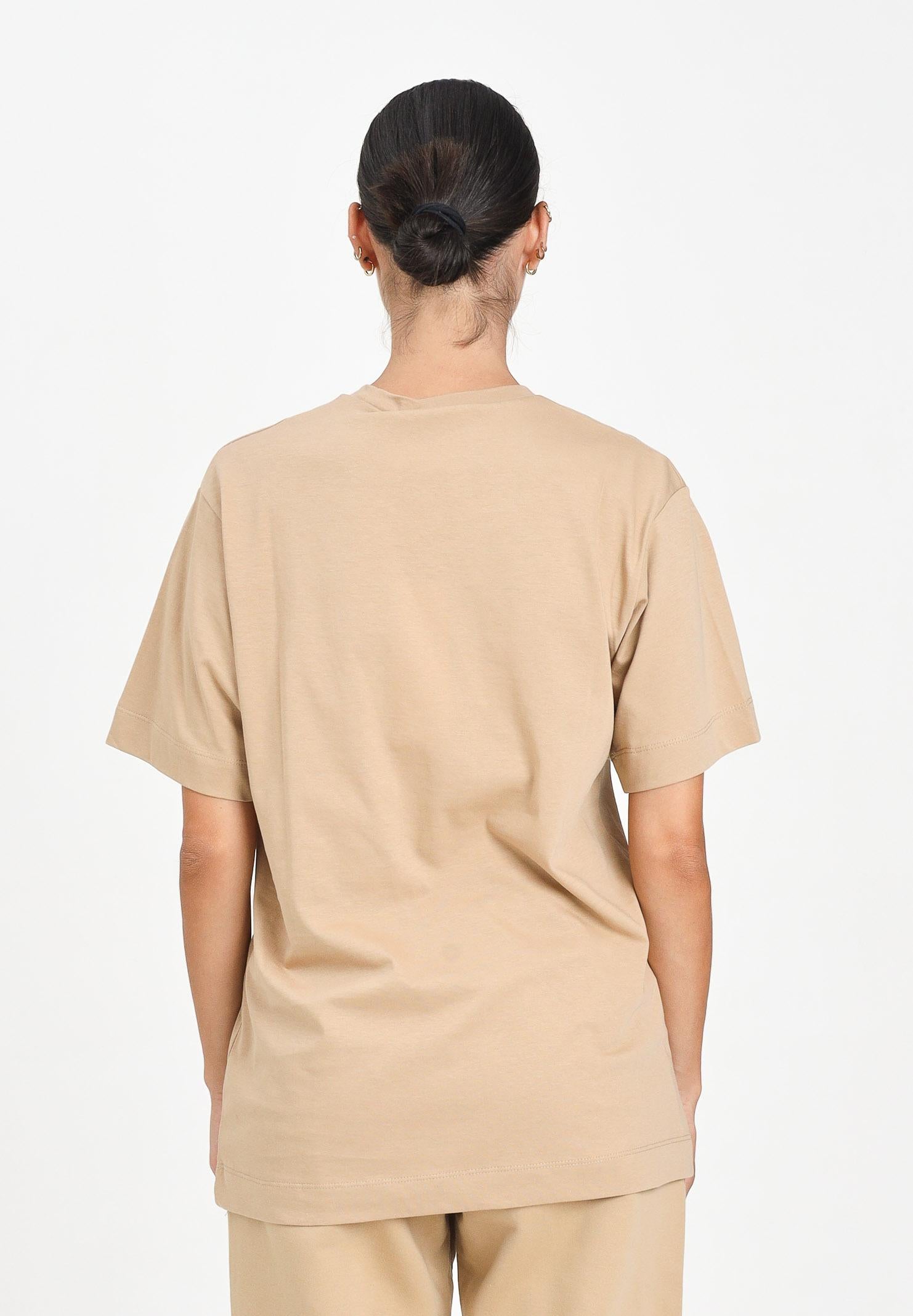 MARNI T-shirt a manica corta beige per donna, ragazzi e bambini con ricamo logo M01265M00RF 0M715 MARNI
