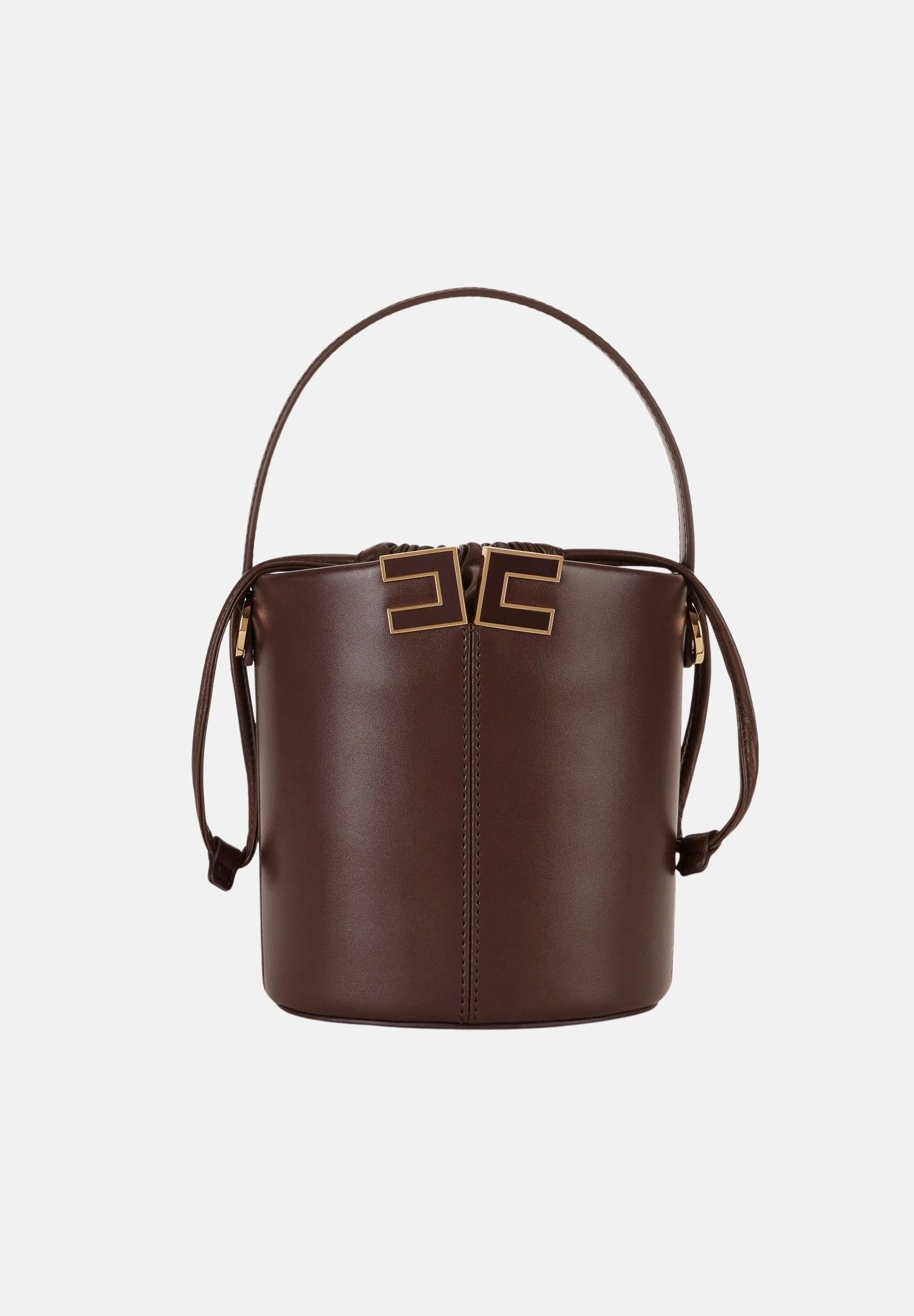 ELISABETTA FRANCHI Borsa a secchiello cacao da donna BS92A61E2 644 ELISABETTA FRANCHI