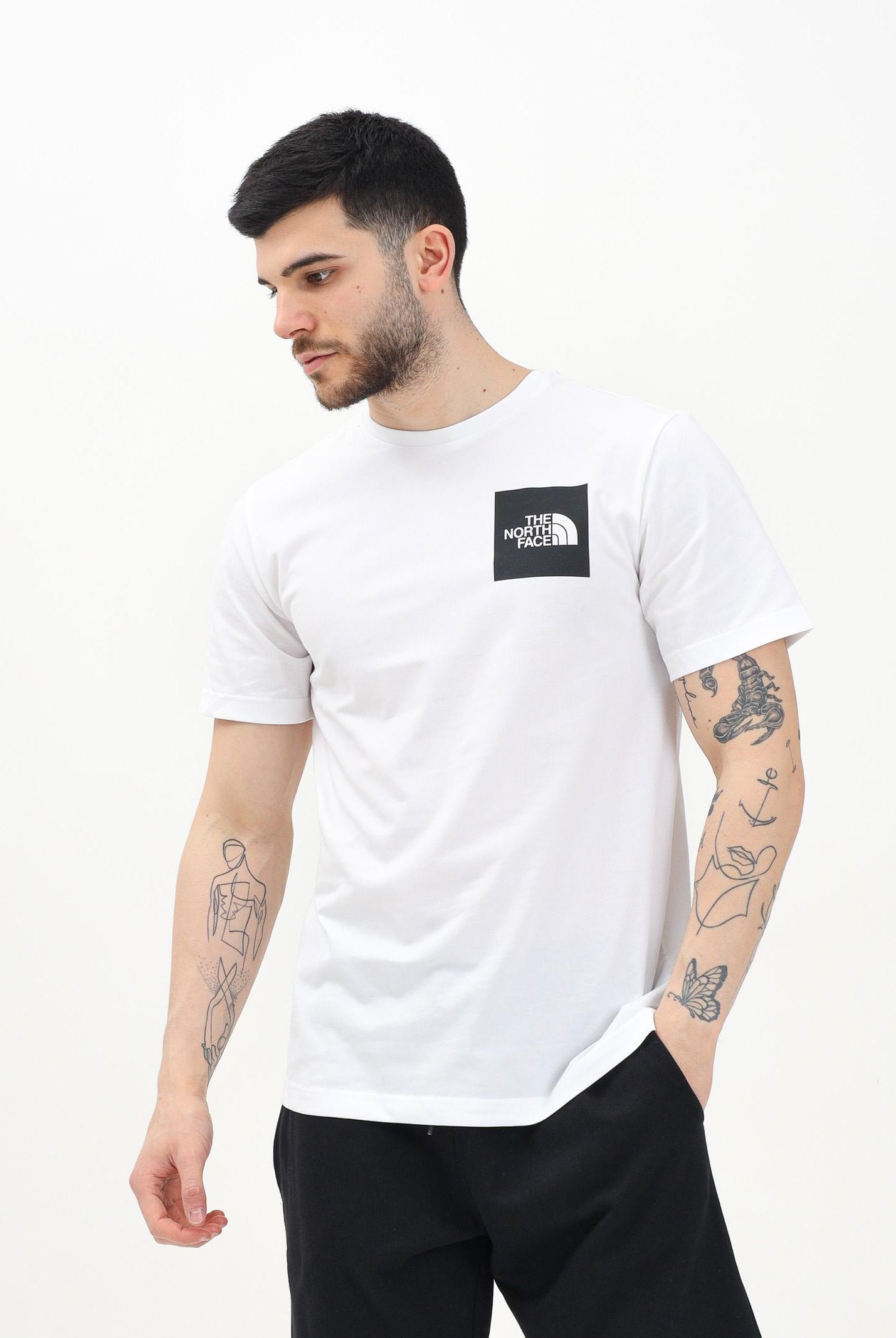 THE NORTH FACE T-shirt a manica corta Fine bianca da uomo NF0A8A6MFN41 . THE NORTH FACE