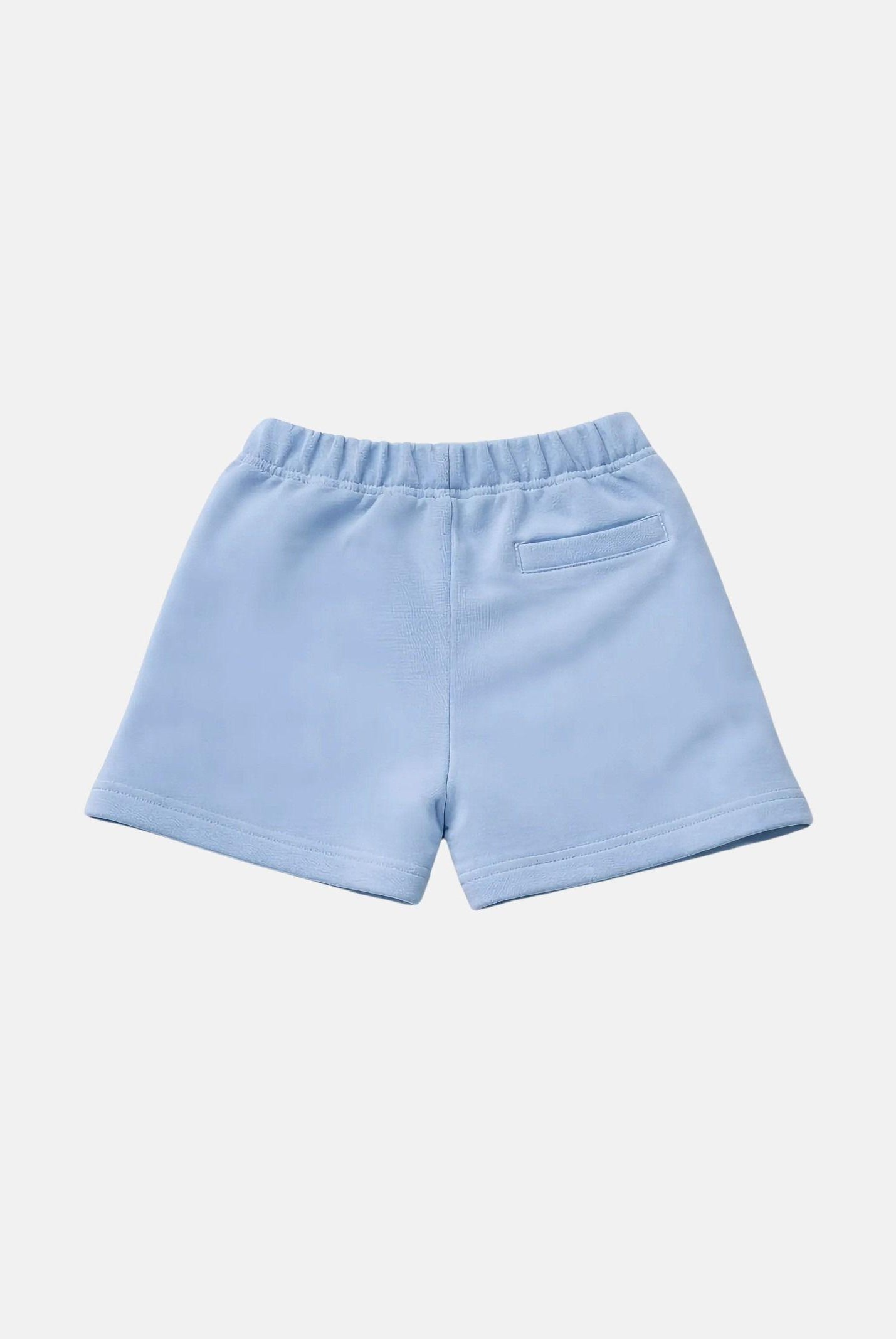 PALM ANGELS Shorts azzurro da neonato con logo PB6X003S26FLE001 050 PALM ANGELS