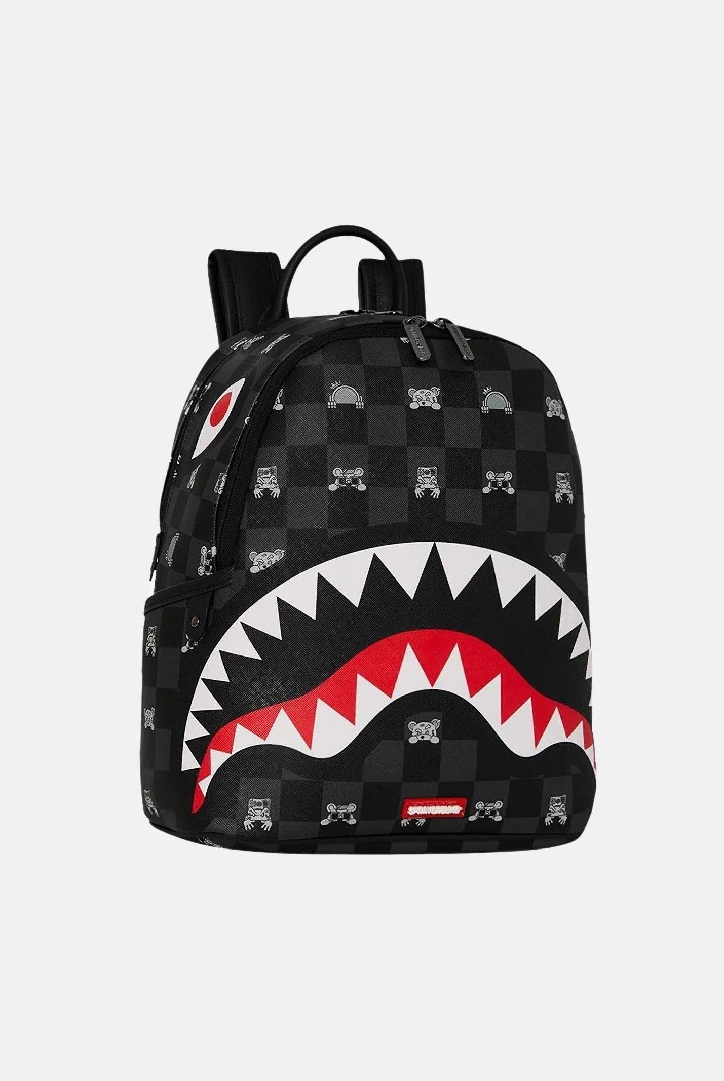 SPRAYGROUND Zaino GRAY PEEKING CHARACTER CHECK nero per uomo e donna 910B8908NSZ . SPRAYGROUND