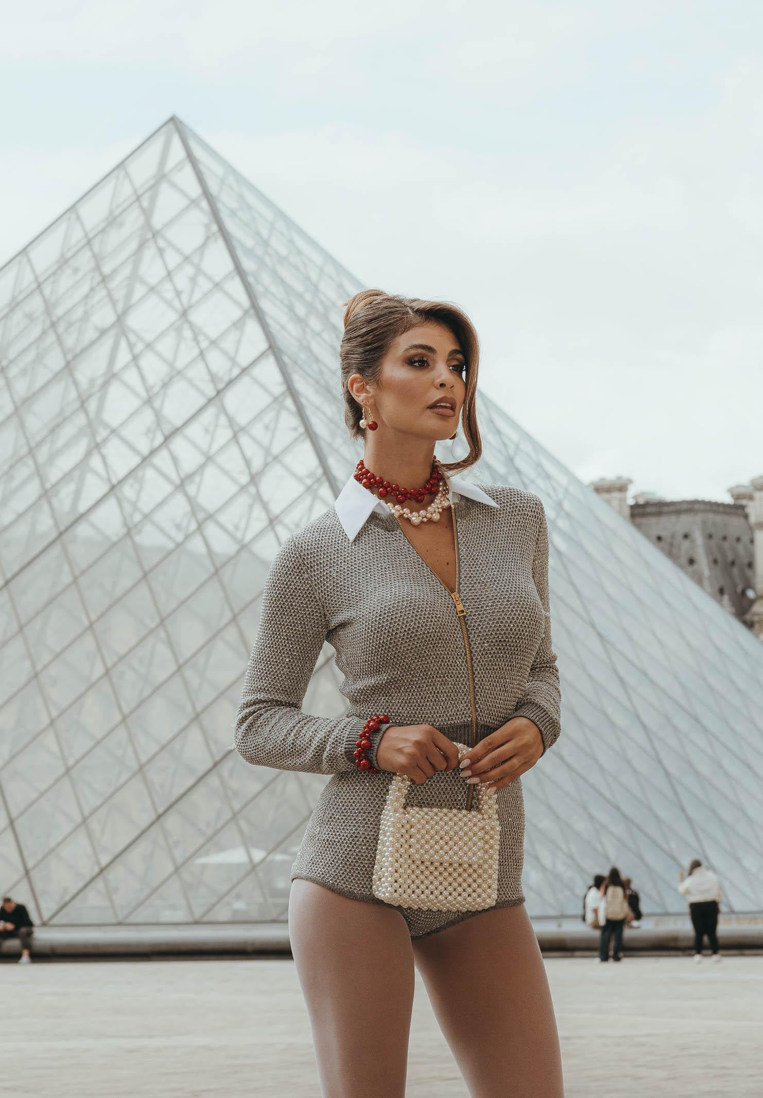 ELISABETTA FRANCHI Tuta elegante grigia da donna KT63T57E2 431 ELISABETTA FRANCHI