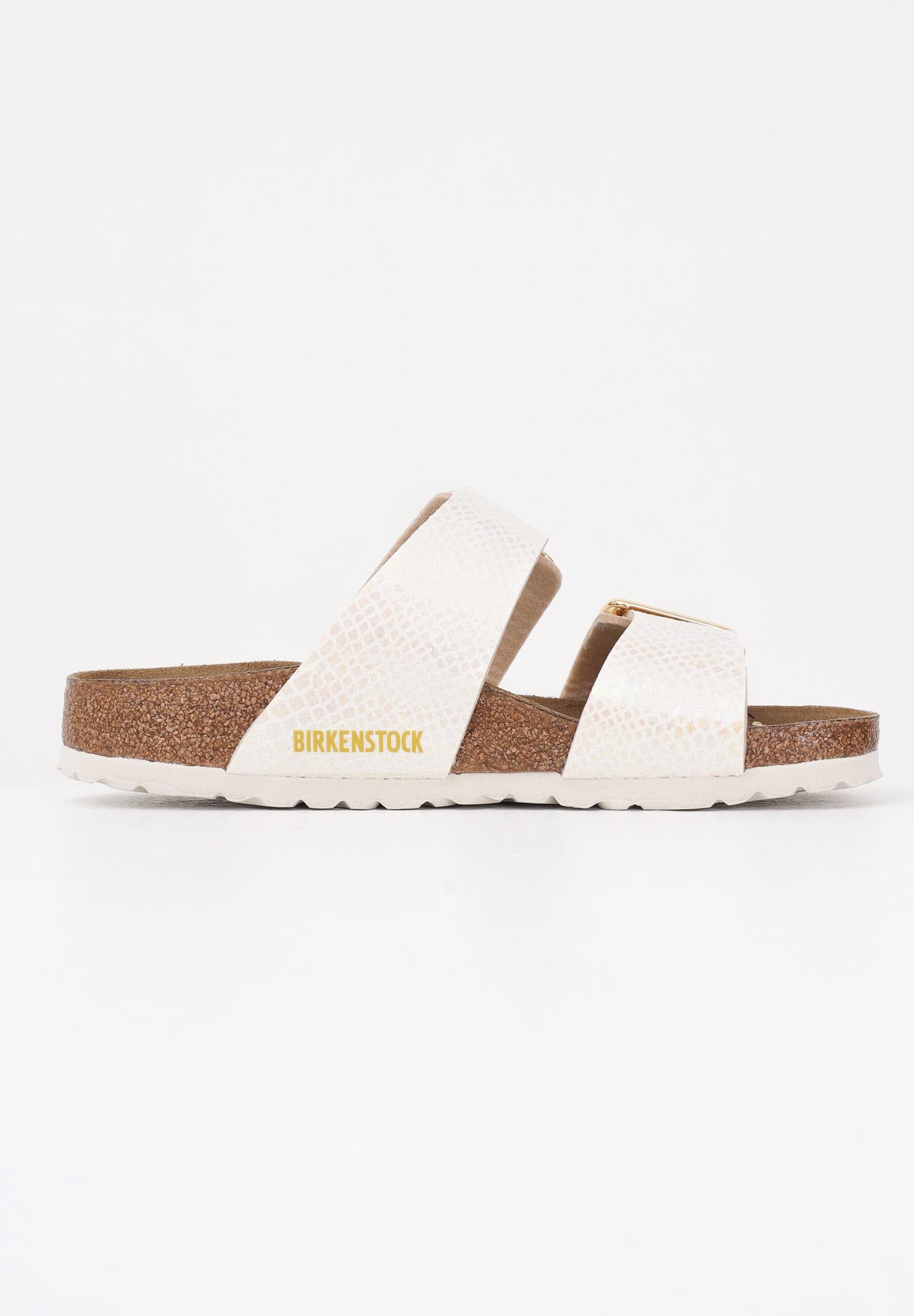 BIRKENSTOCK Ciabatte Sydney Cushion Buckle crema da donna 1030258 . BIRKENSTOCK