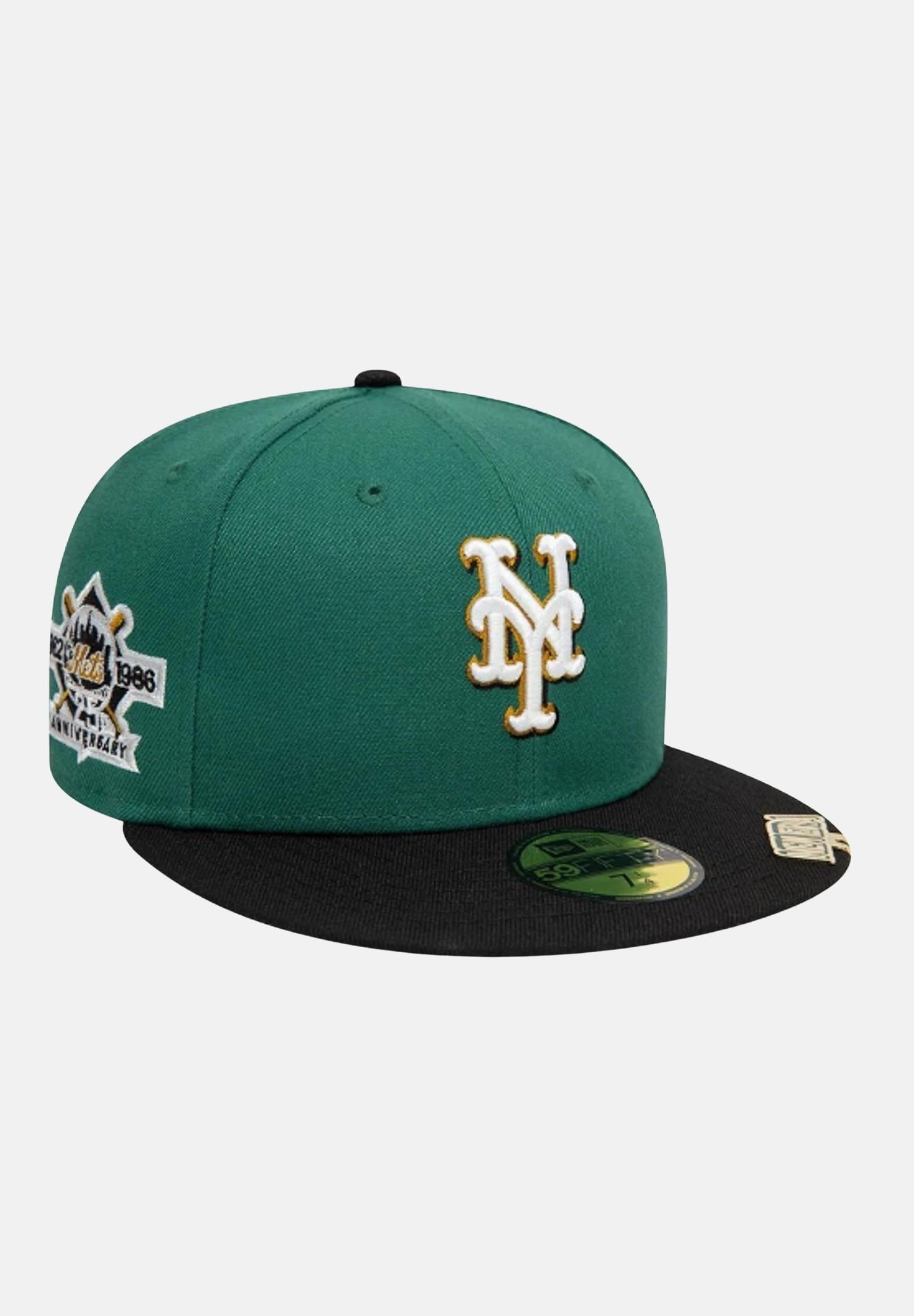 Cappello con visiera 59FIFTY New York Mets Visor Clip nero e verde da uomo 60595321 NEW ERA