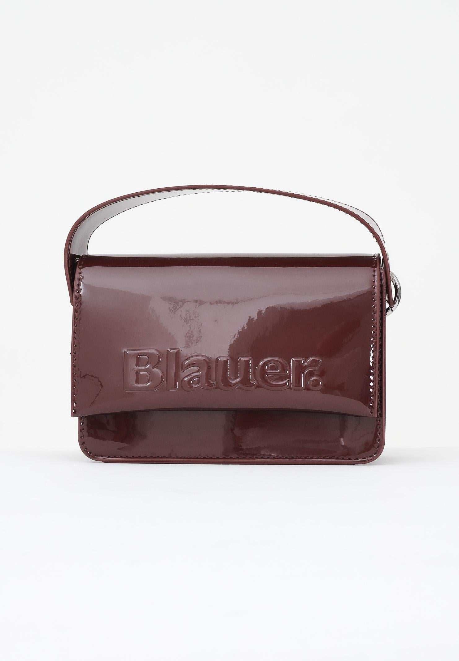 BLAUER Borsa a mano in vernice lucida bordeaux da donna con logo F5MIN01LUXMIG BDX BLAUER
