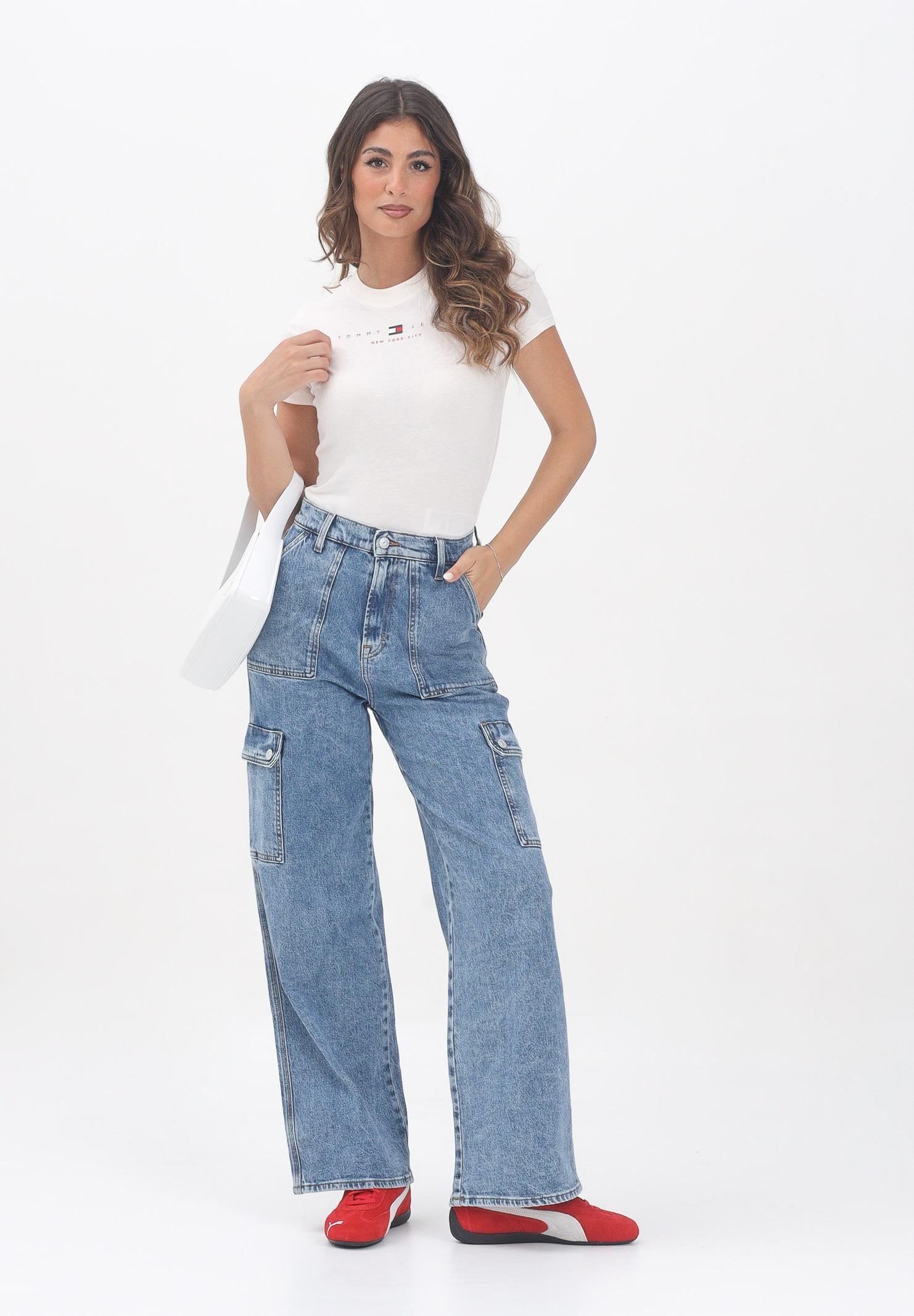 TOMMY JEANS Jeans cargo Claire in denim da donna DW0DW204791A5 TOMMY JEANS