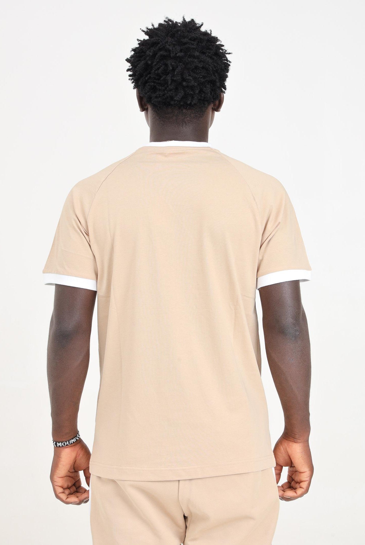 T-shirt a manica corta Adicolor Classics 3-Stripes beige da uomo IZ2366 ADIDAS ORIGINALS