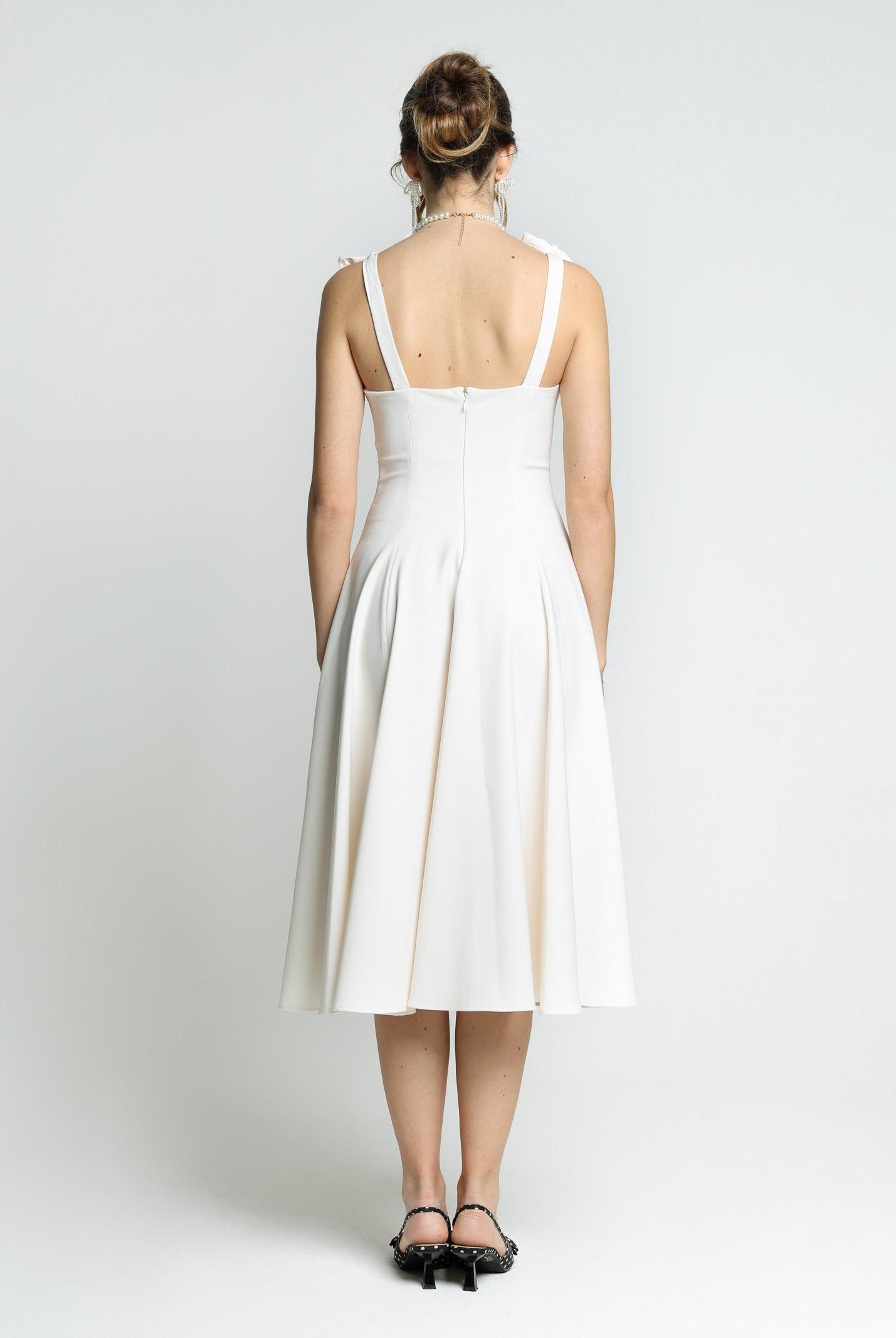 SANTAS Abito midi MEDELEINE panna da donna PV2508 PANNAC SANTAS