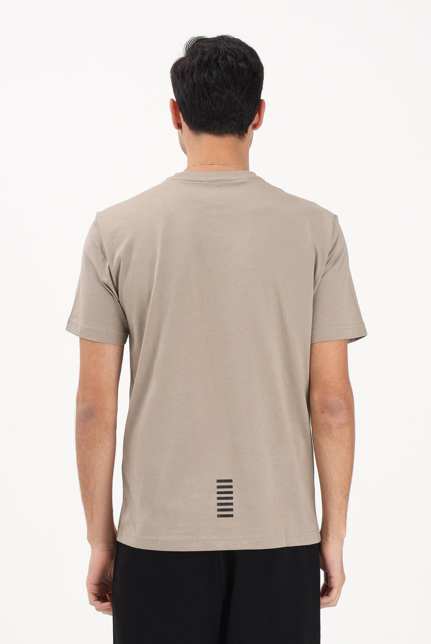 EA7 T-shirt a manica corta beige da uomo con logo 8NPT25PJVPZ U6167 EA7