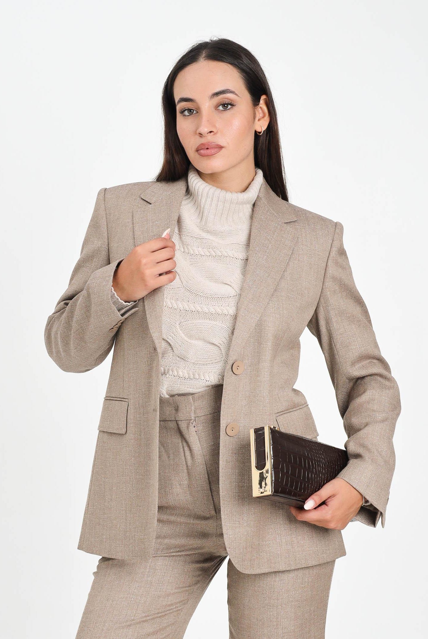 MAX MARA Giacca monopetto HODEIDA beige da donna 2526046071600 002 MAX MARA