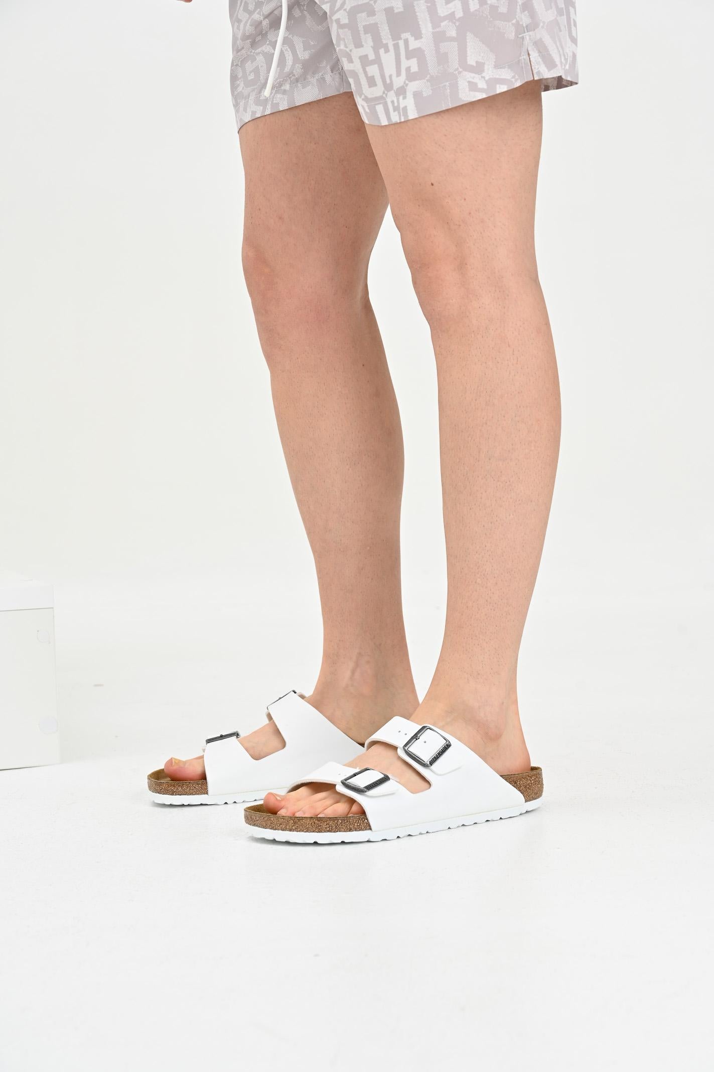 Ciabatte Arizona Birko-Flor bianche da uomo e donna 552683 BIRKENSTOCK