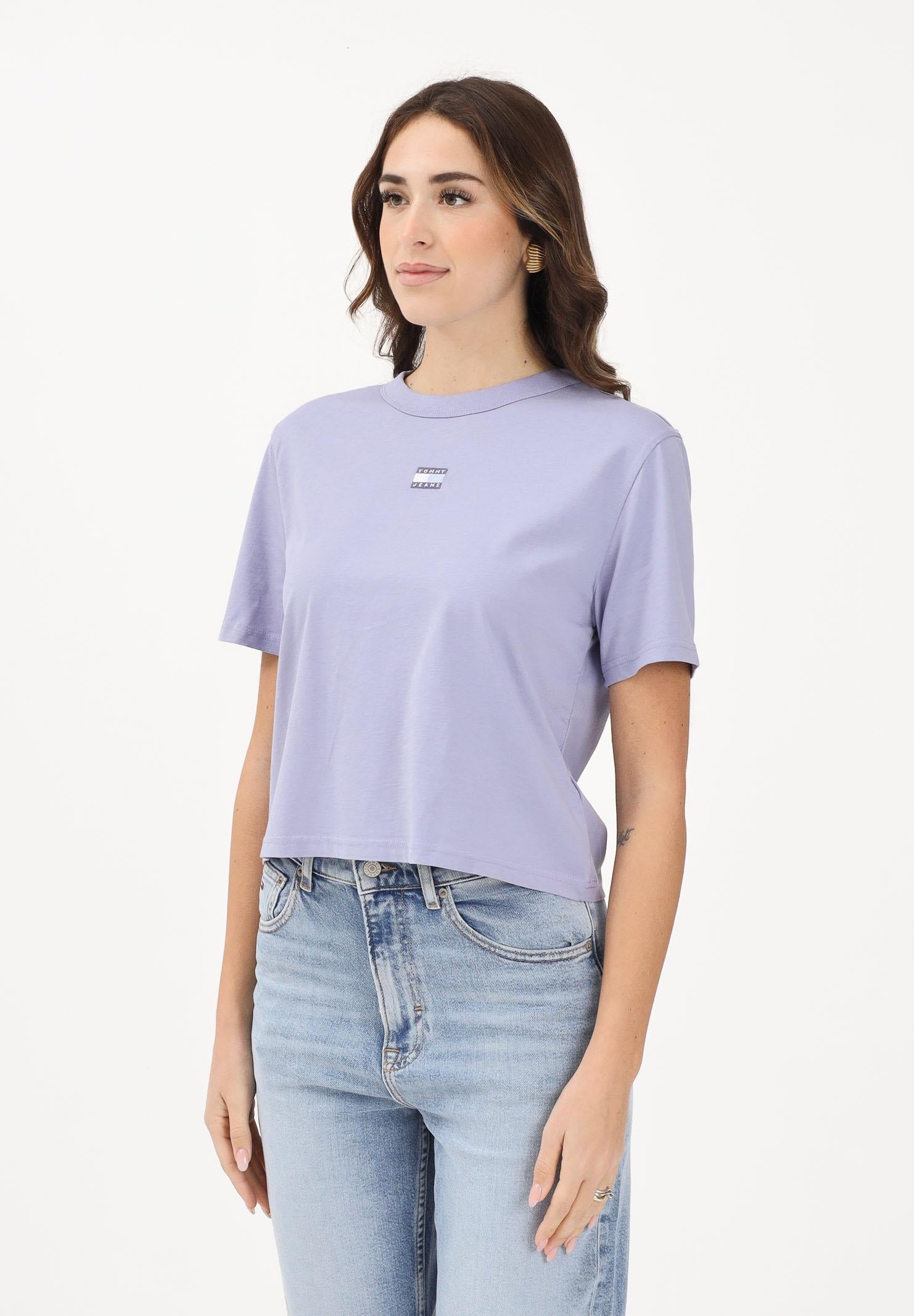 TOMMY JEANS T-shirt a manica corta Boxy Badge lilla da donna DW0DW22202 C5U TOMMY JEANS