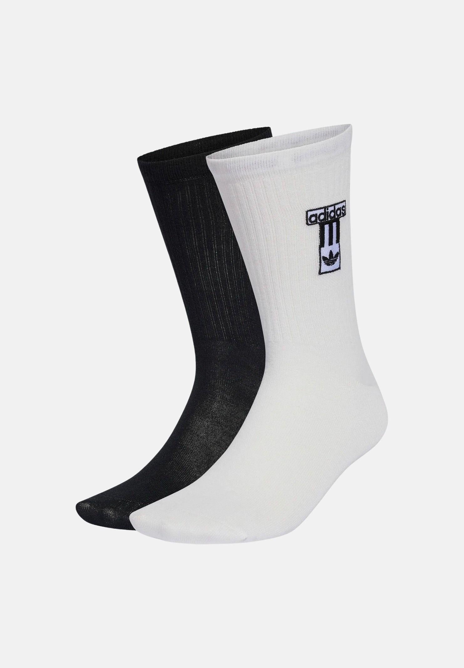 ADIDAS ORIGINALS Calzini (2paia) ADIBRK CREW bianchi e neri per uomo e donna KD8395 . ADIDAS ORIGINALS