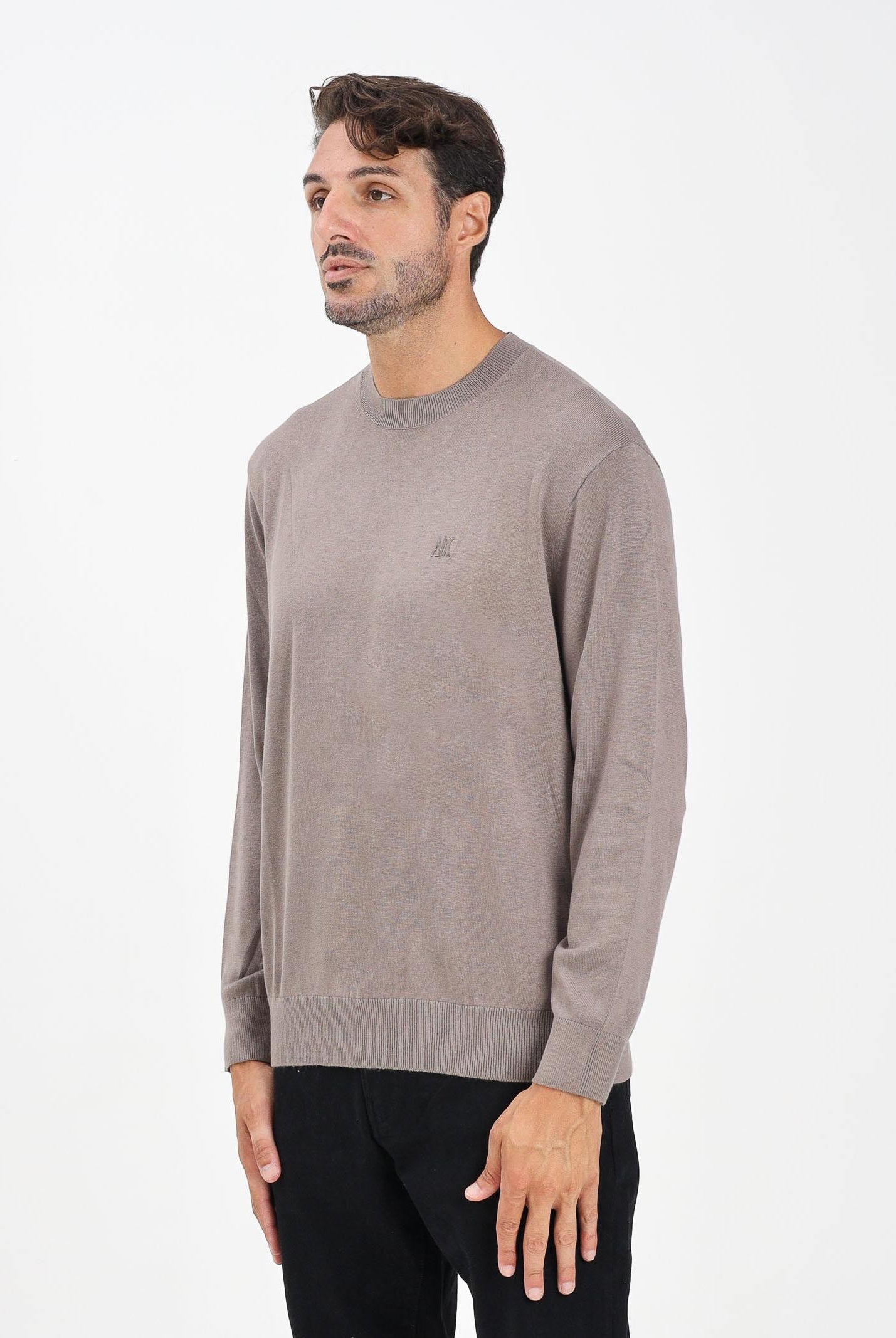 ARMANI EXCHANGE Maglioncino girocollo marrone da uomo XM000338AF12291 U6107 ARMANI EXCHANGE