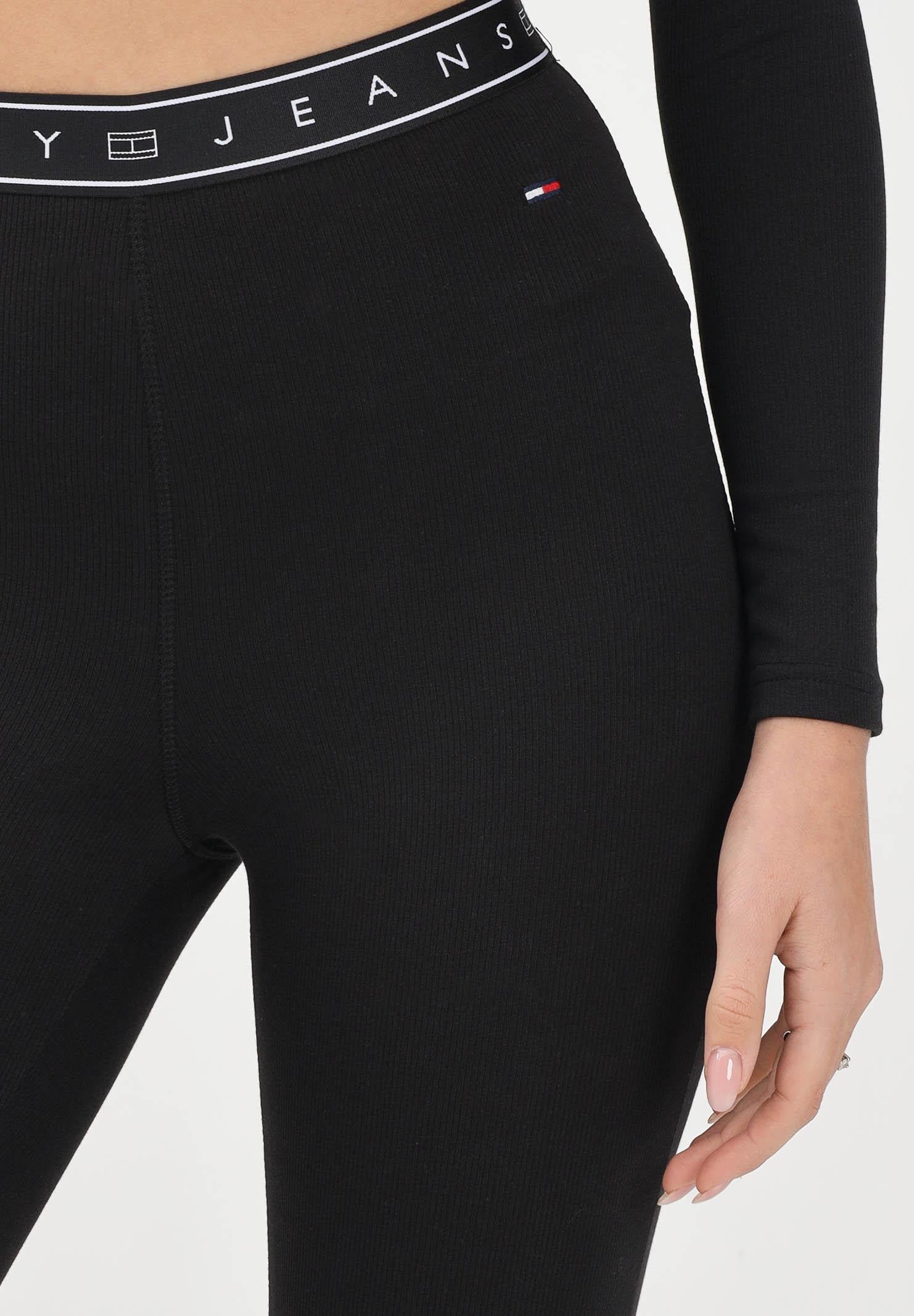 TOMMY JEANS Leggings nero da donna con elastico logato DW0DW22554 BDS TOMMY JEANS