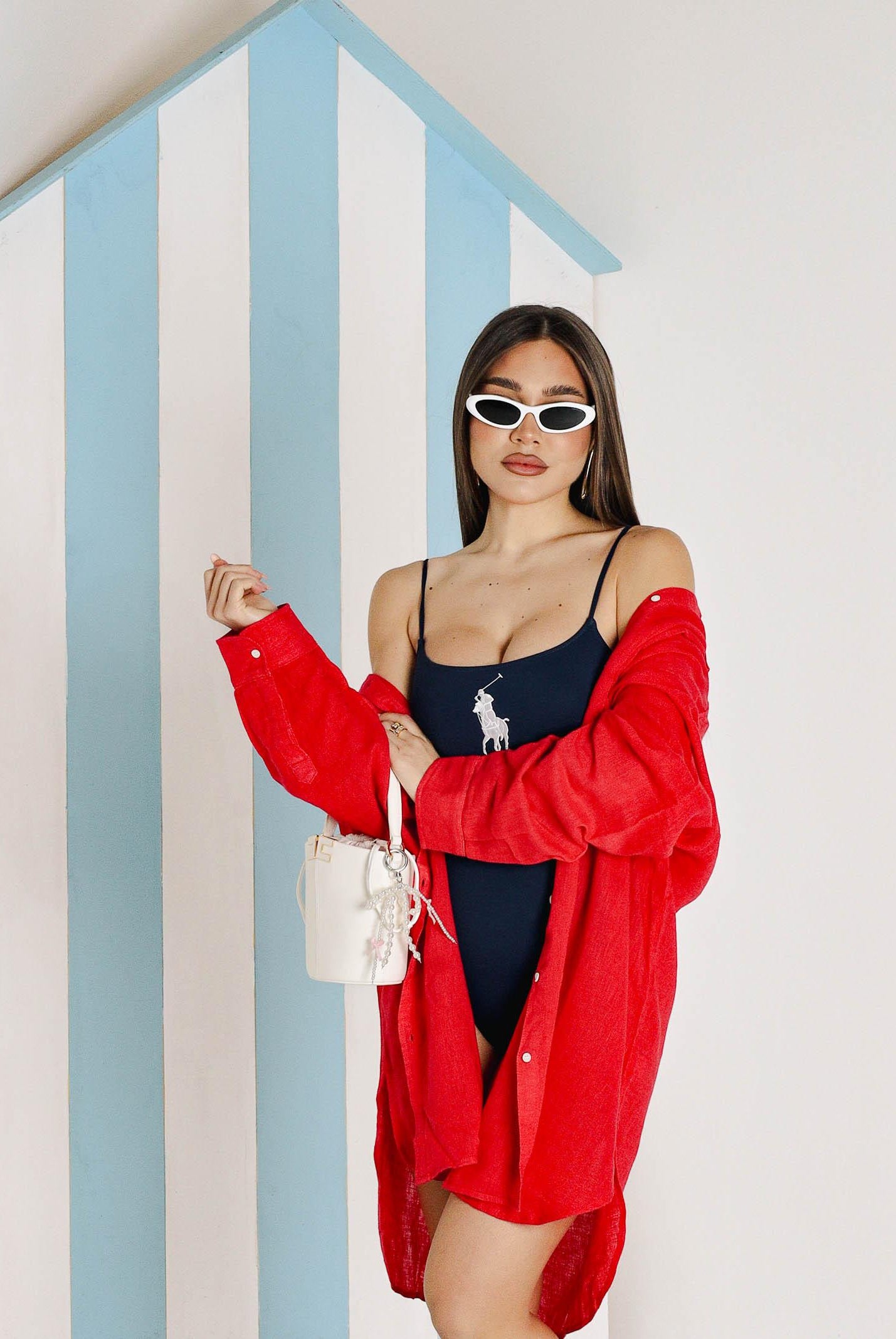 RALPH LAUREN Abito chemisier rosso da donna 21564377 RE RALPH LAUREN