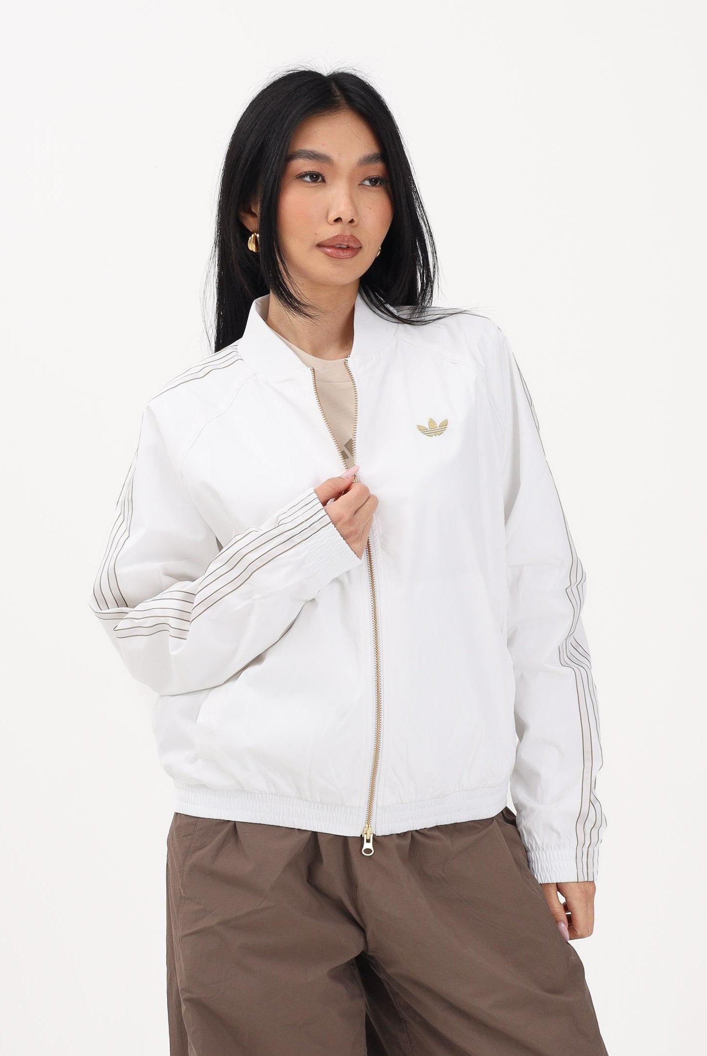 ADIDAS ORIGINALS Giacca a vento SST bianca da donna KE2414 . ADIDAS ORIGINALS