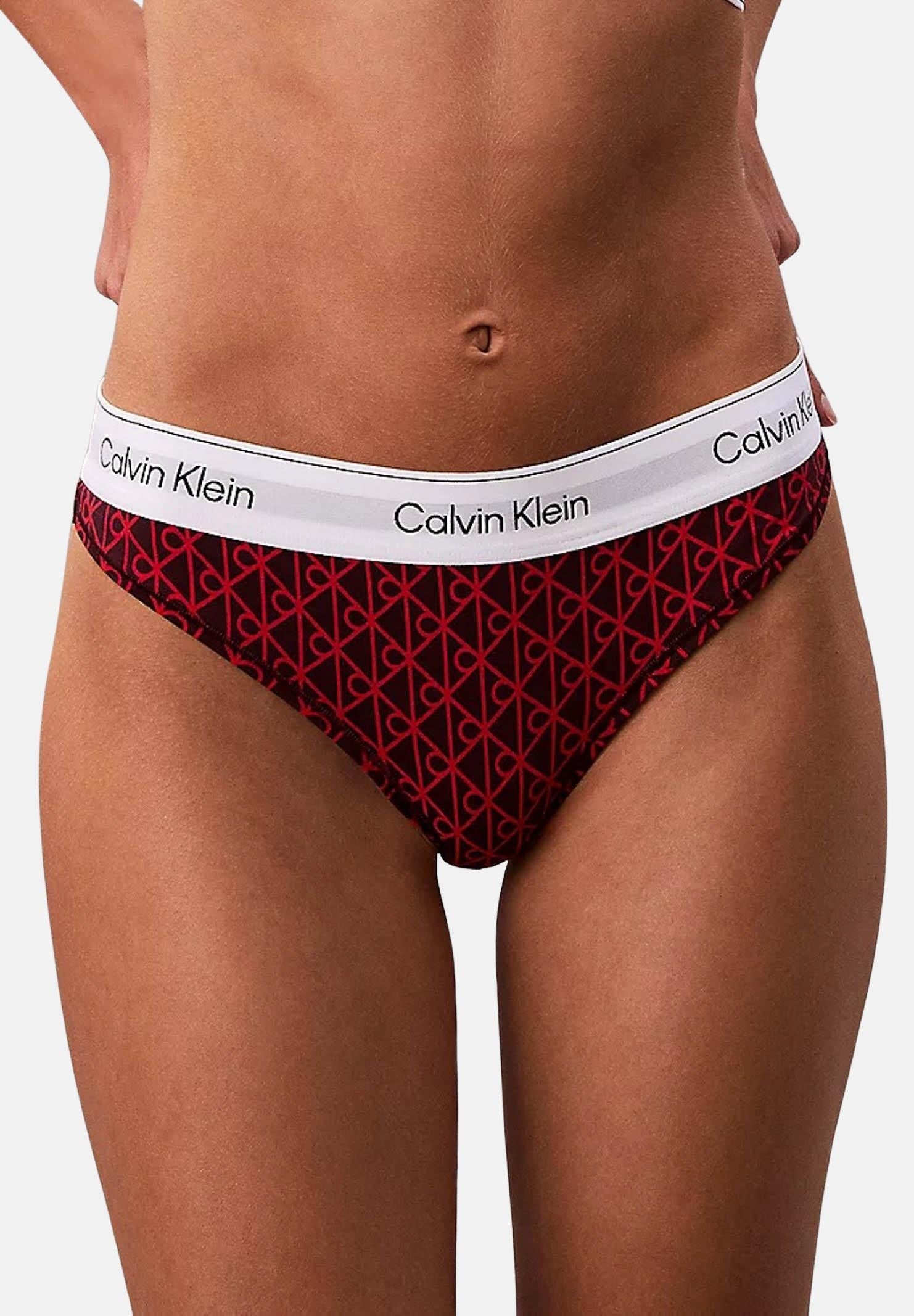 CALVIN KLEIN Perizoma rosso da donna con logo all over LV00QF8518 ZIJ CALVIN KLEIN