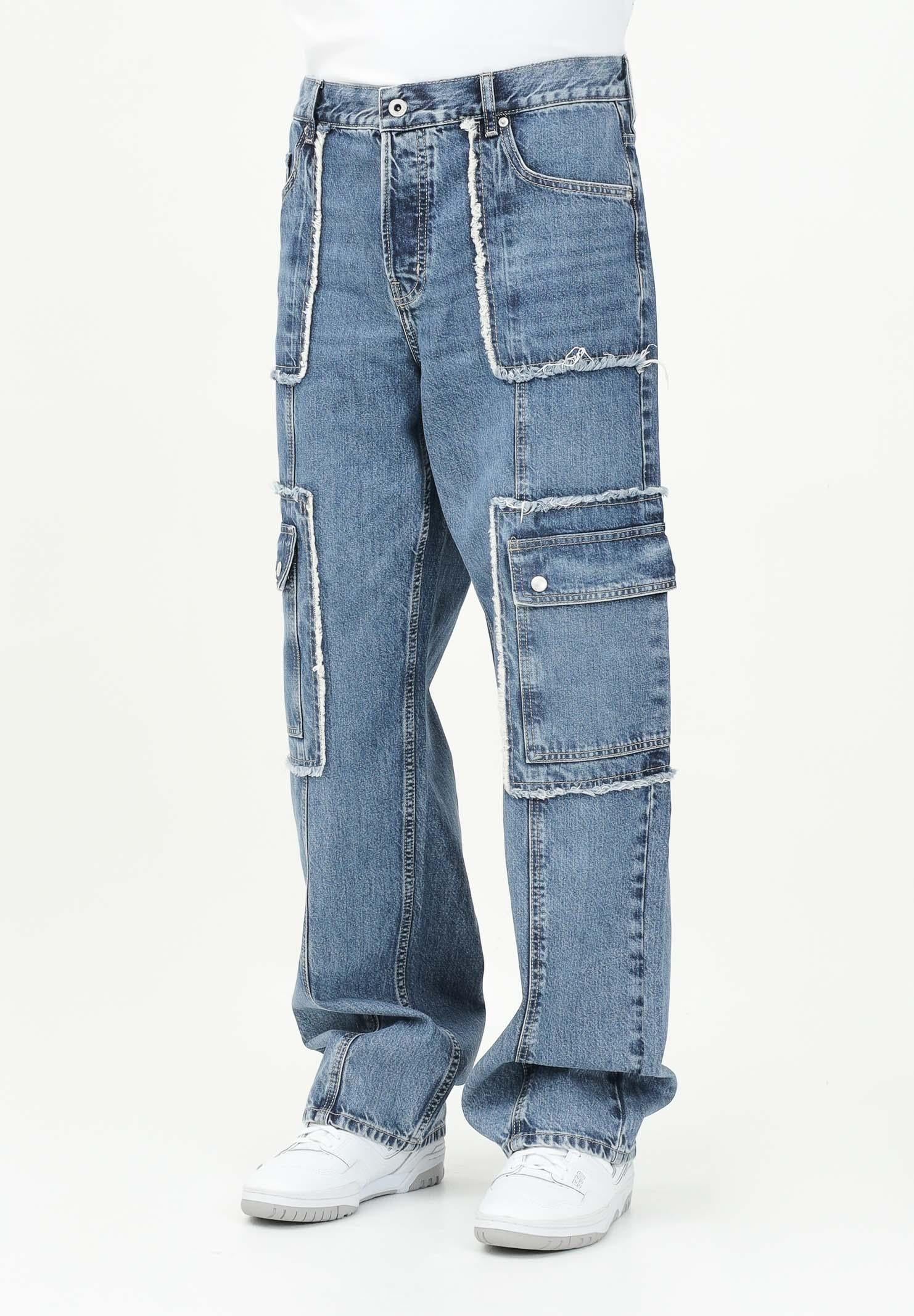 KARL LAGERFELD Jeans cargo in denim blu da uomo KLA1M10052 1NA KARL LAGERFELD