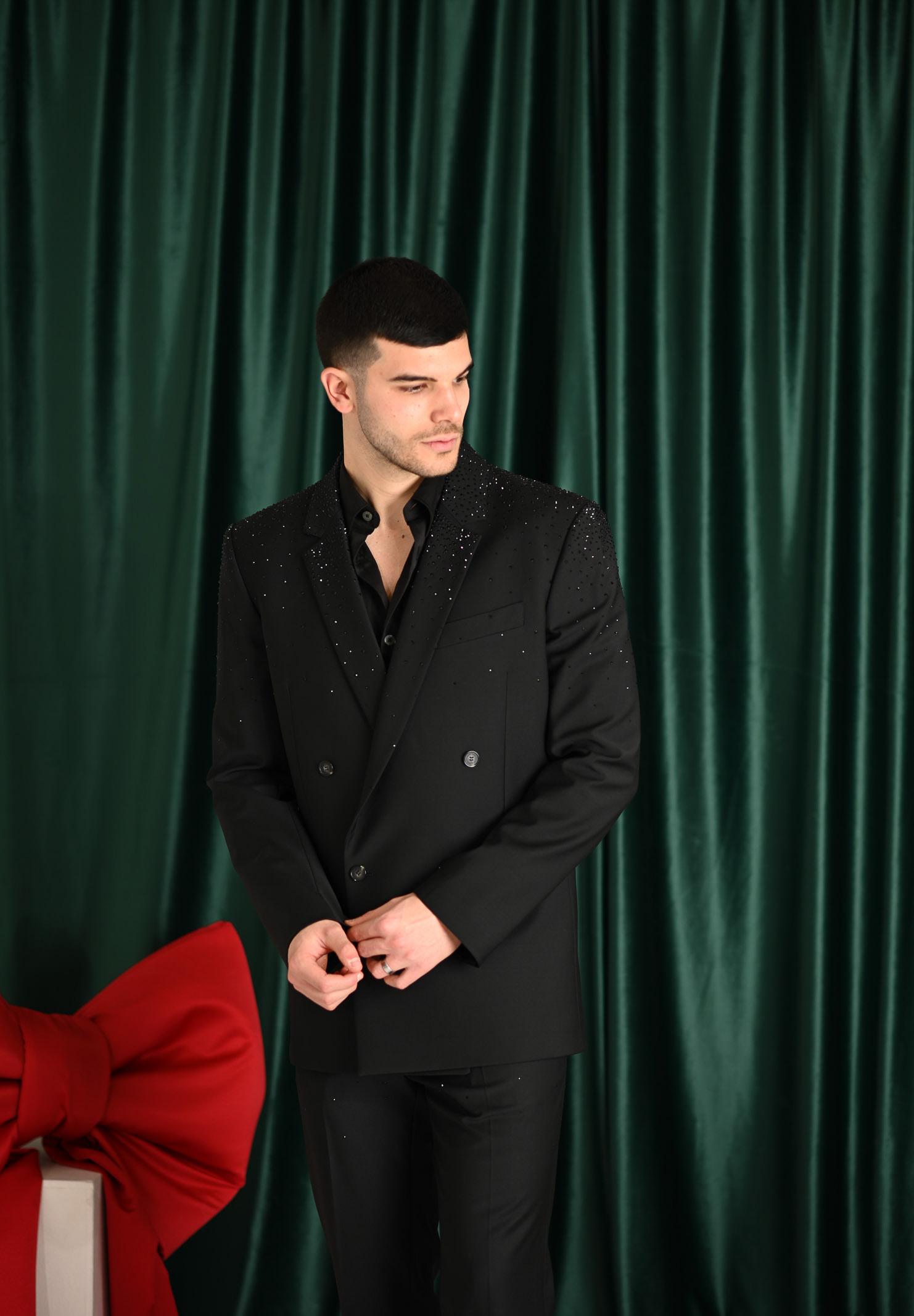 PATRIZIA PEPE giacca doppiopetto da uomo caratterizzato da stress 5S0743A685 K102 PATRIZIA PEPE