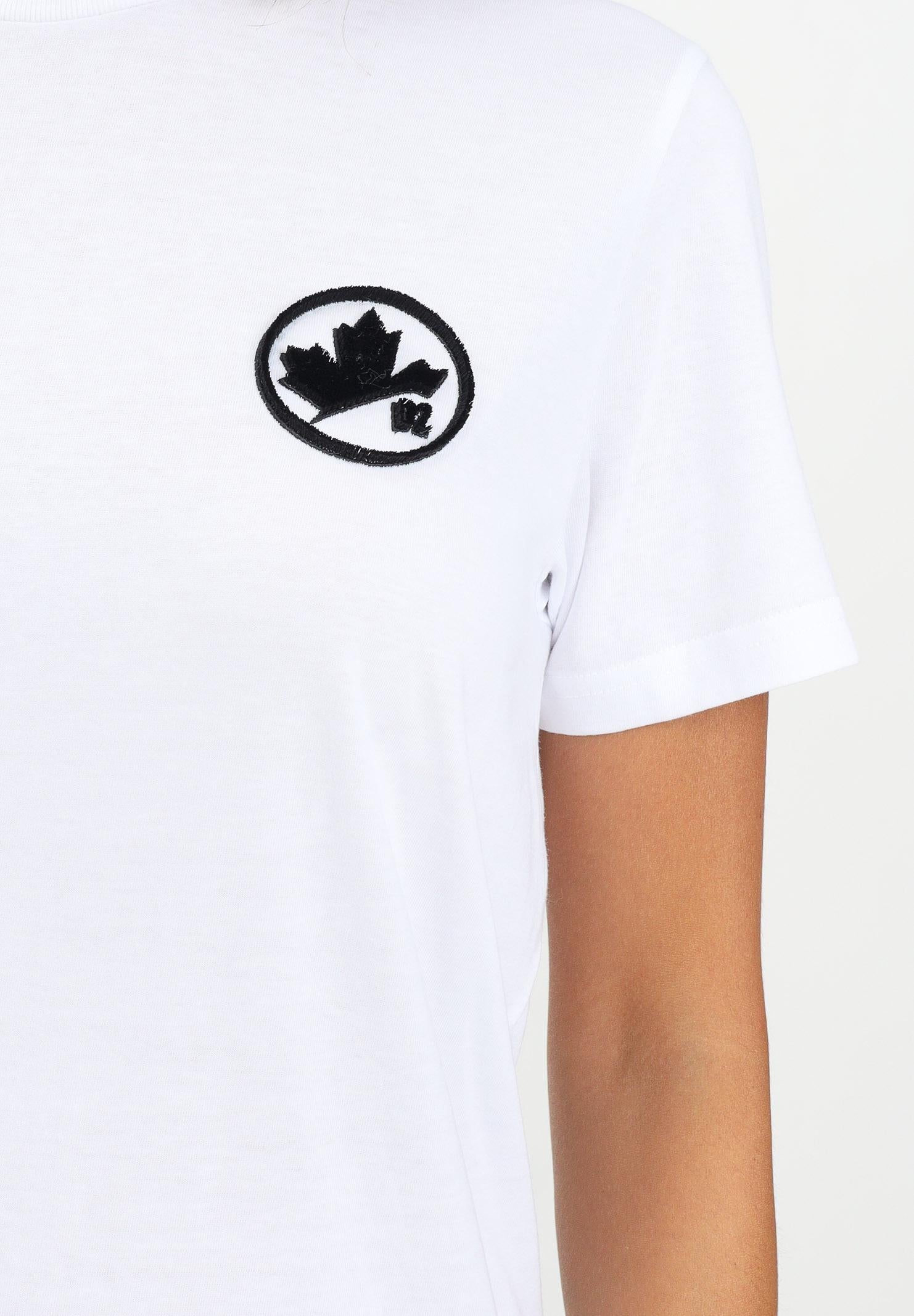 DSQUARED2 T-shirt a manica corta bianca per donna, ragazzi e bambini con logo DQ2988D0015 DQ100 DSQUARED2