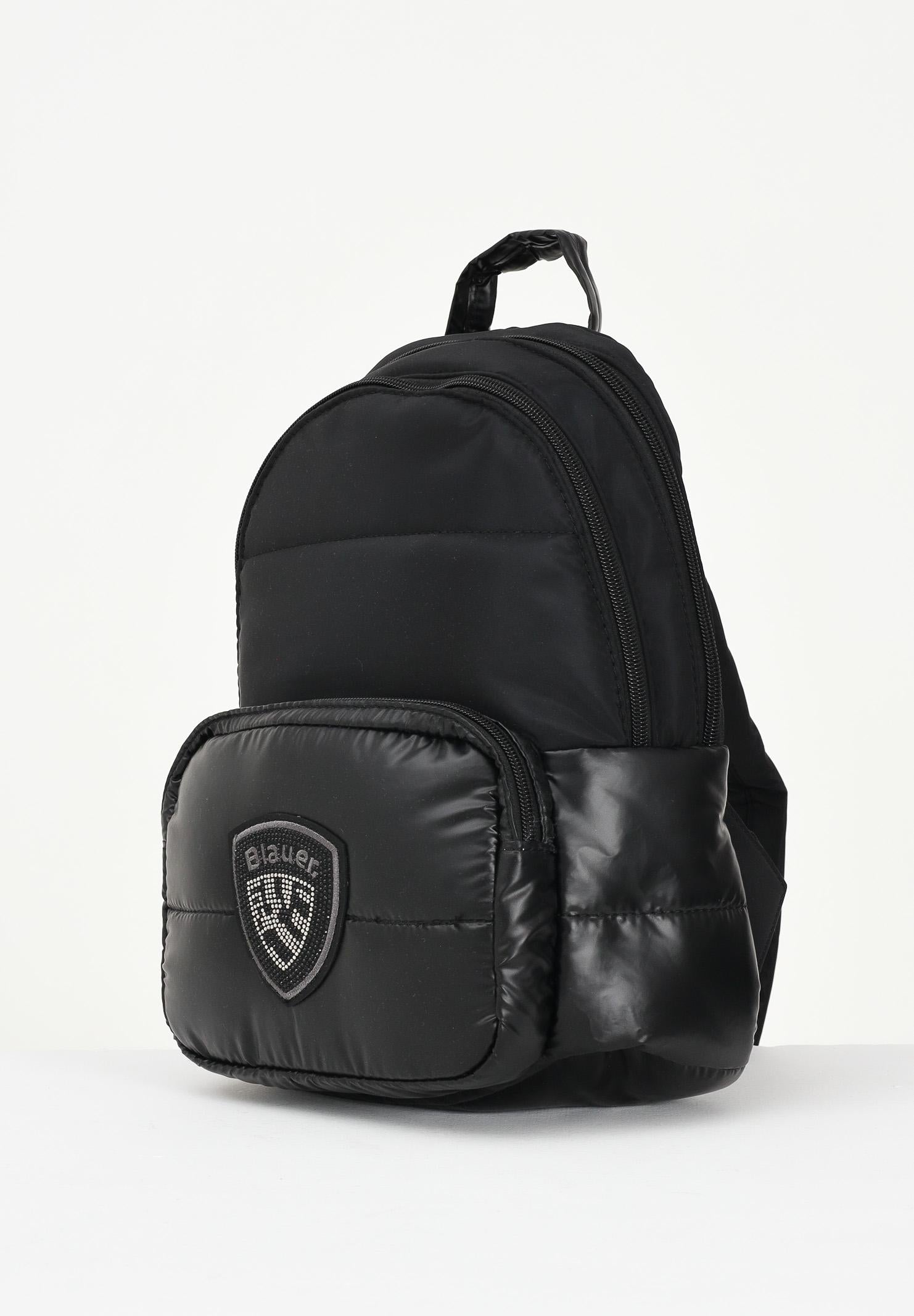 BLAUER Zaino nero da donna con logo e imbottitura F5WAVE04PAD BLK BLAUER