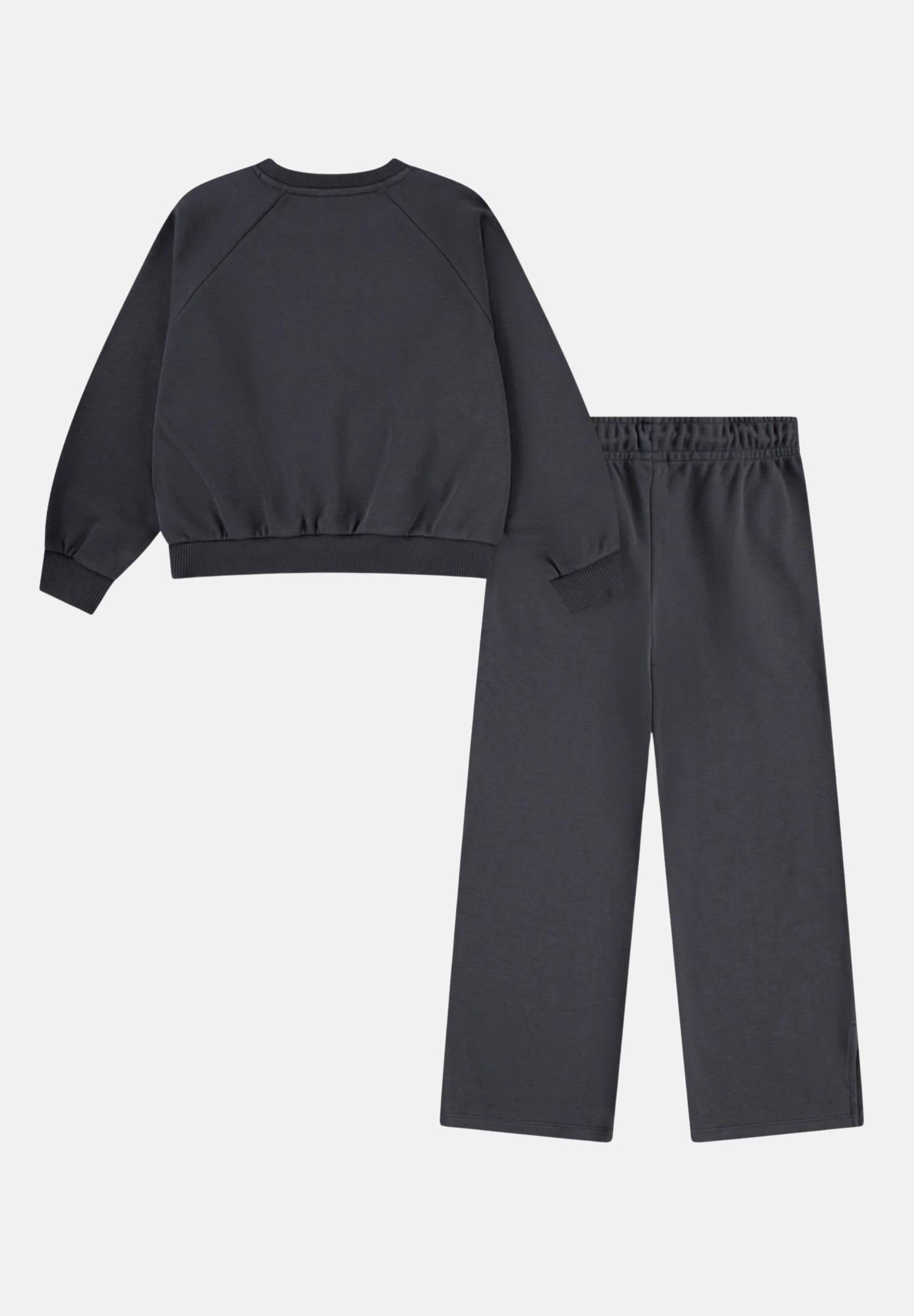 CONVERSE Tuta grigia da bambina con logo 3CH415 GDA CONVERSE