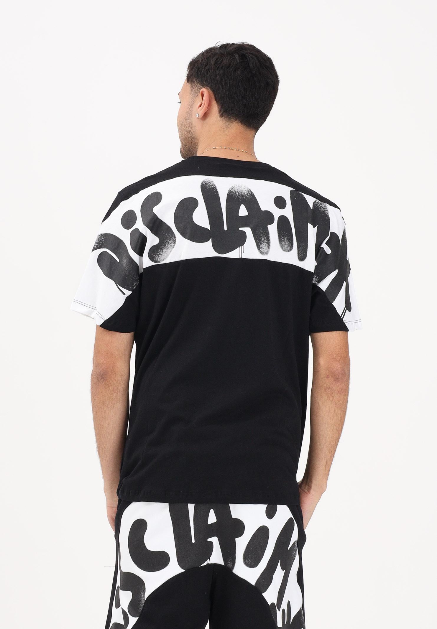 DISCLAIMER T-shirt a manica corta nera da uomo con stampa logo sul retro 26EDS55432 NEBI DISCLAIMER